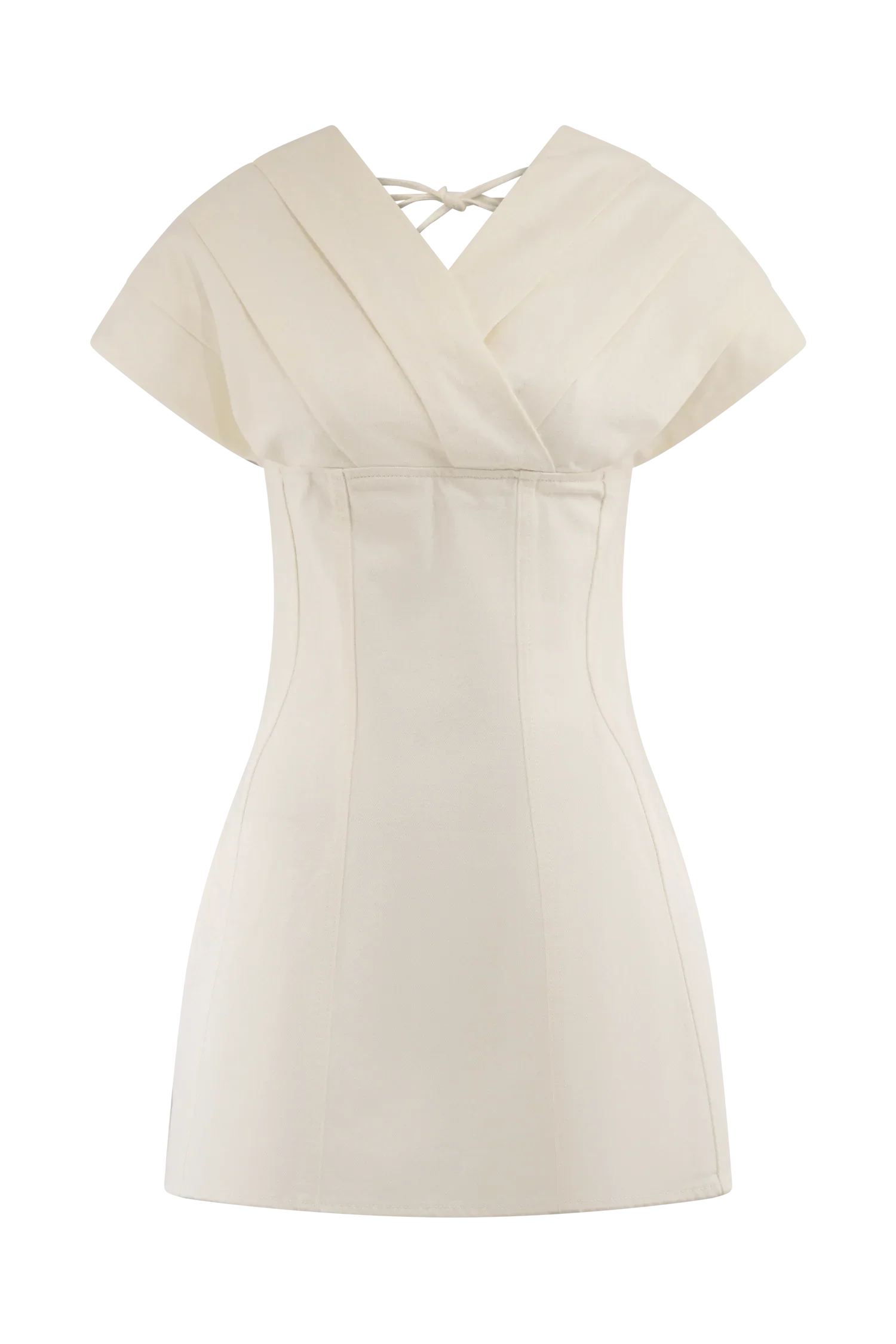 Pascale Off Shoulder Denim Mini Dress - White