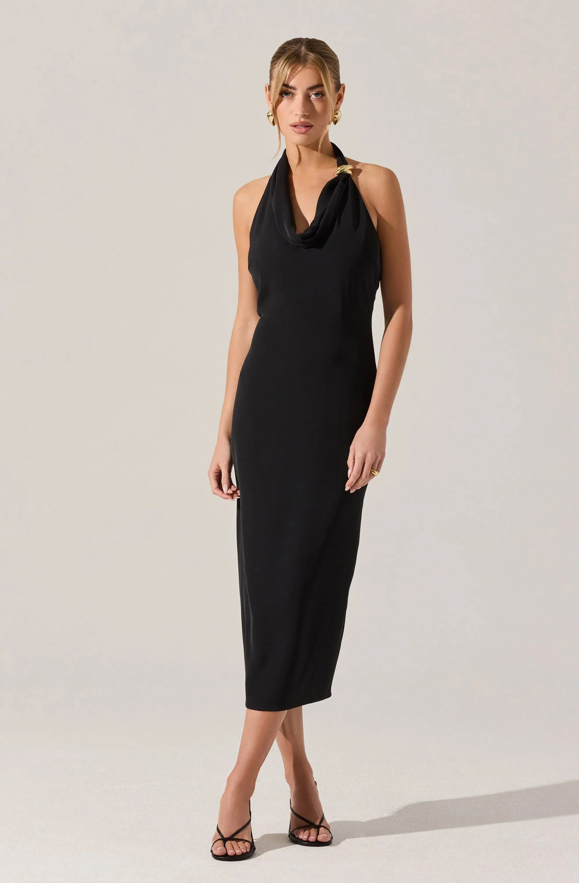 Alanna Halter Cowl Neck Dress