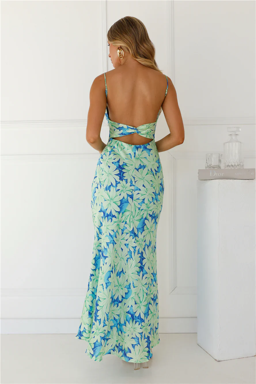 Irresistible Allure Maxi Dress Blue