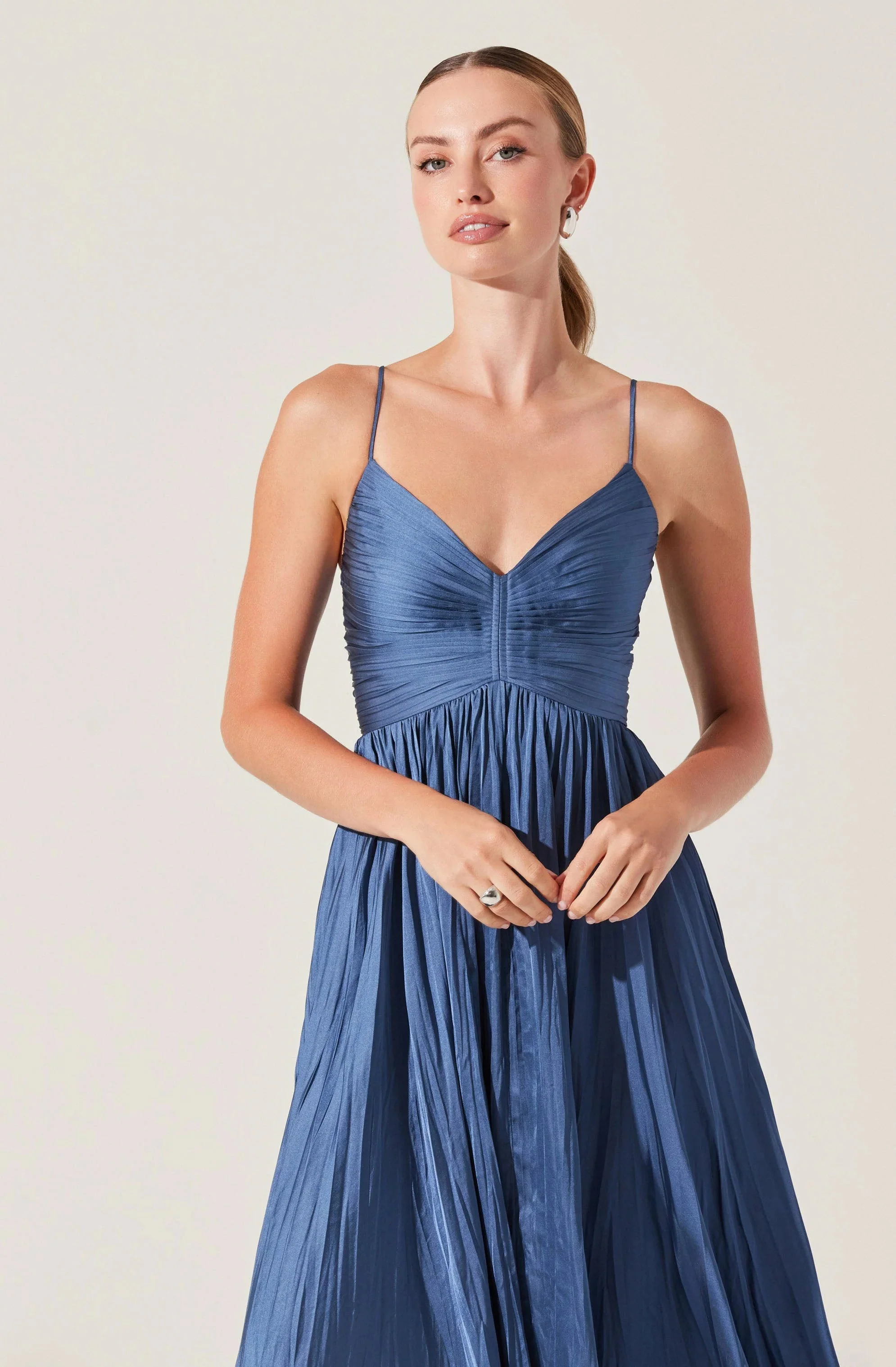 Maeve Pleated Midi Dress