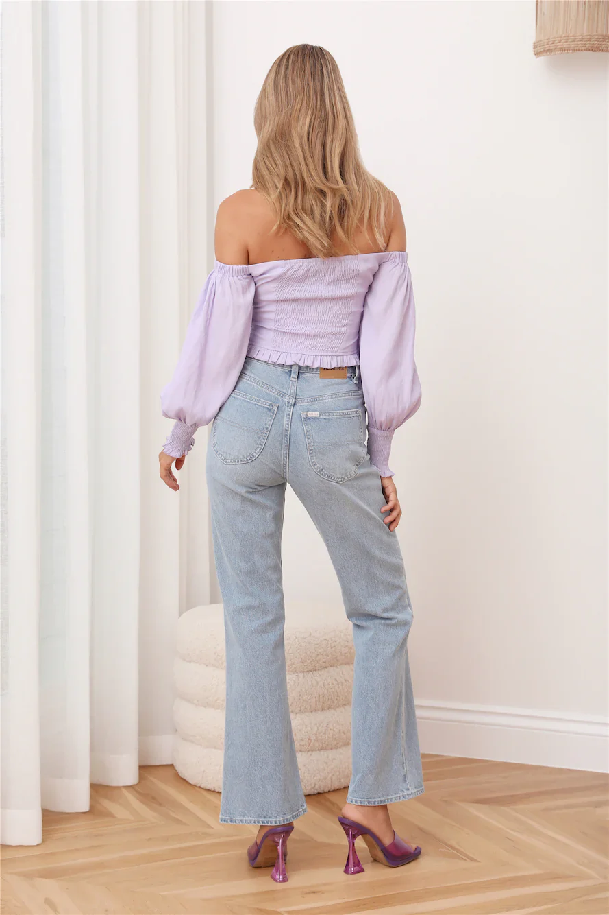 Island Stroll Crop Top Purple