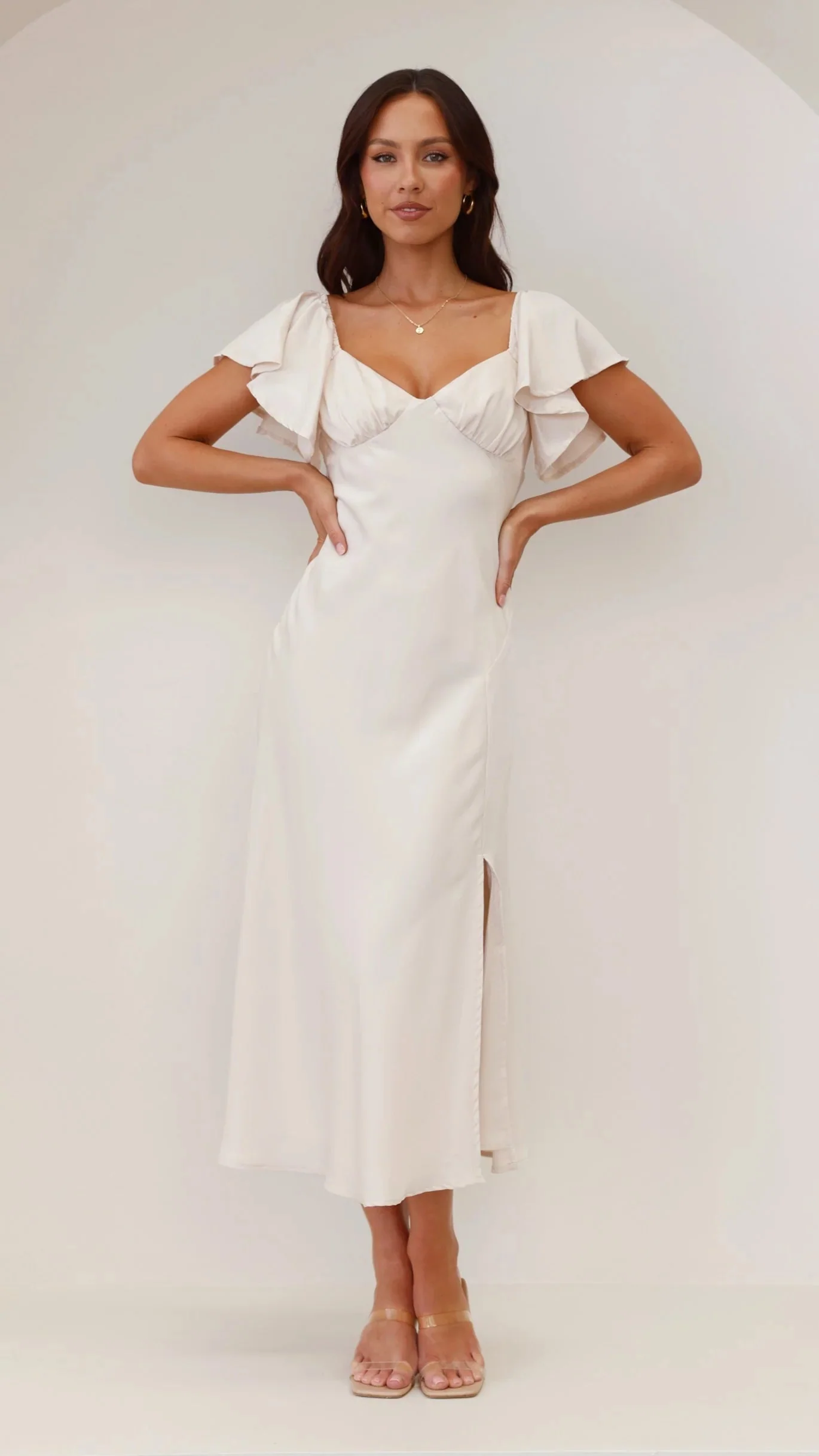 Louisa Midi Dress - Ivory