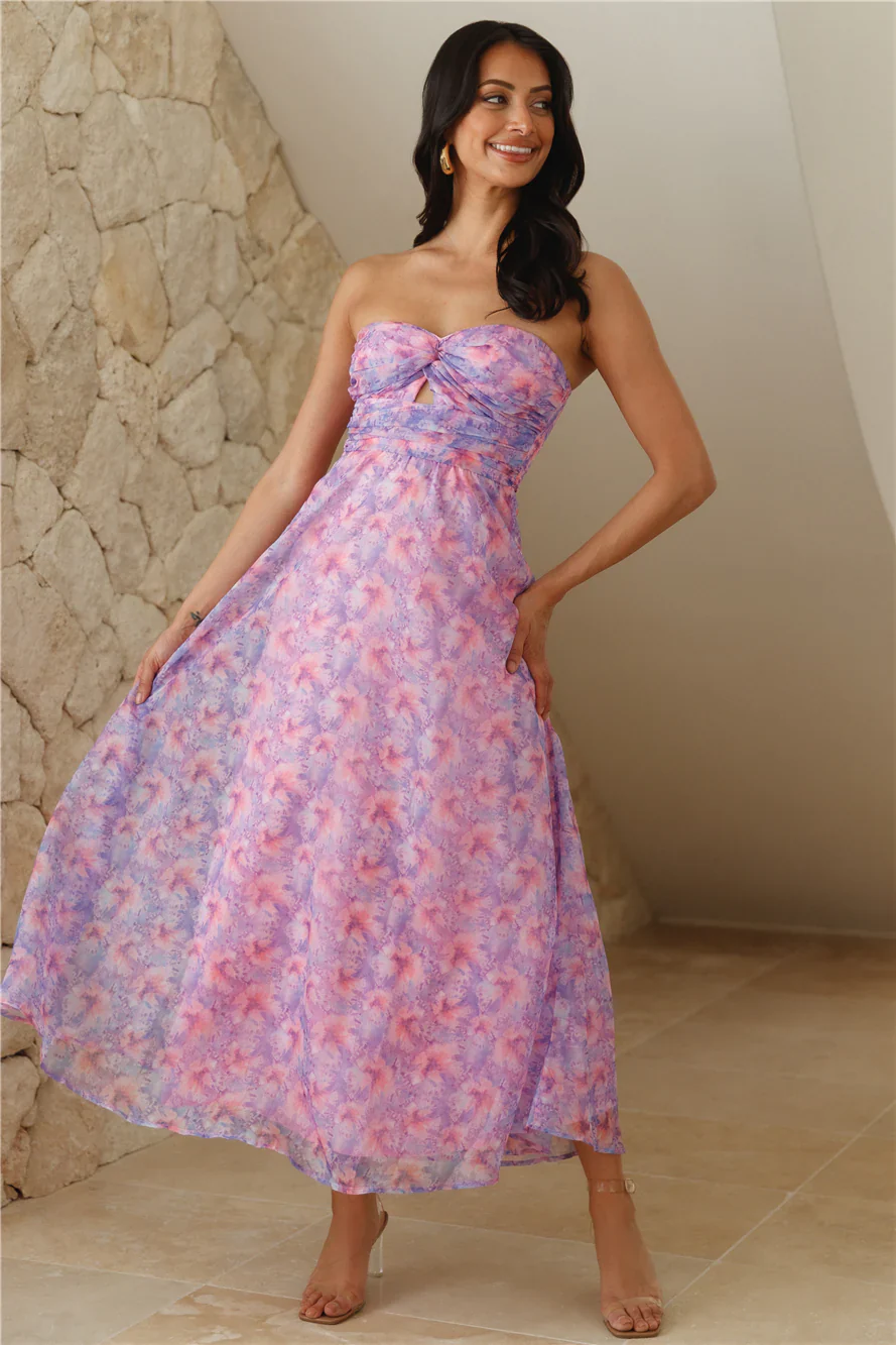 Her Fantasy Midi Dress Purple