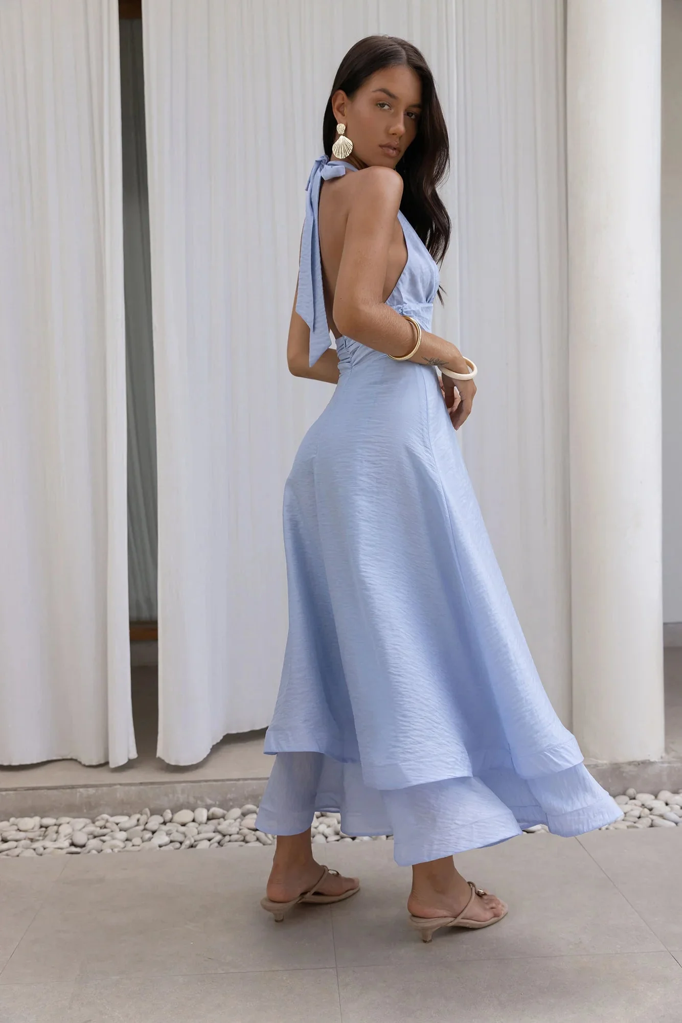 City Lights Calling Maxi Dress Blue