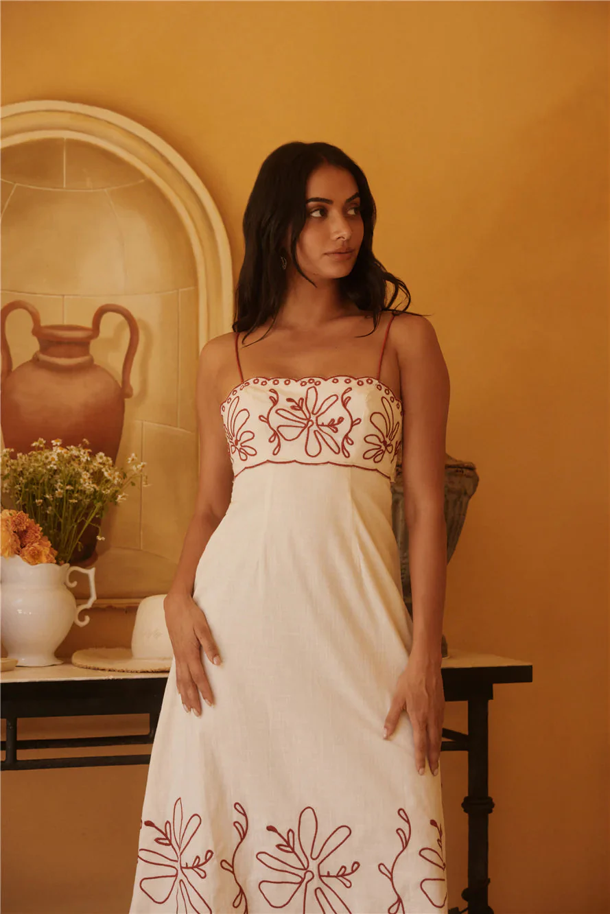 Soft Horizon Maxi Dress Beige