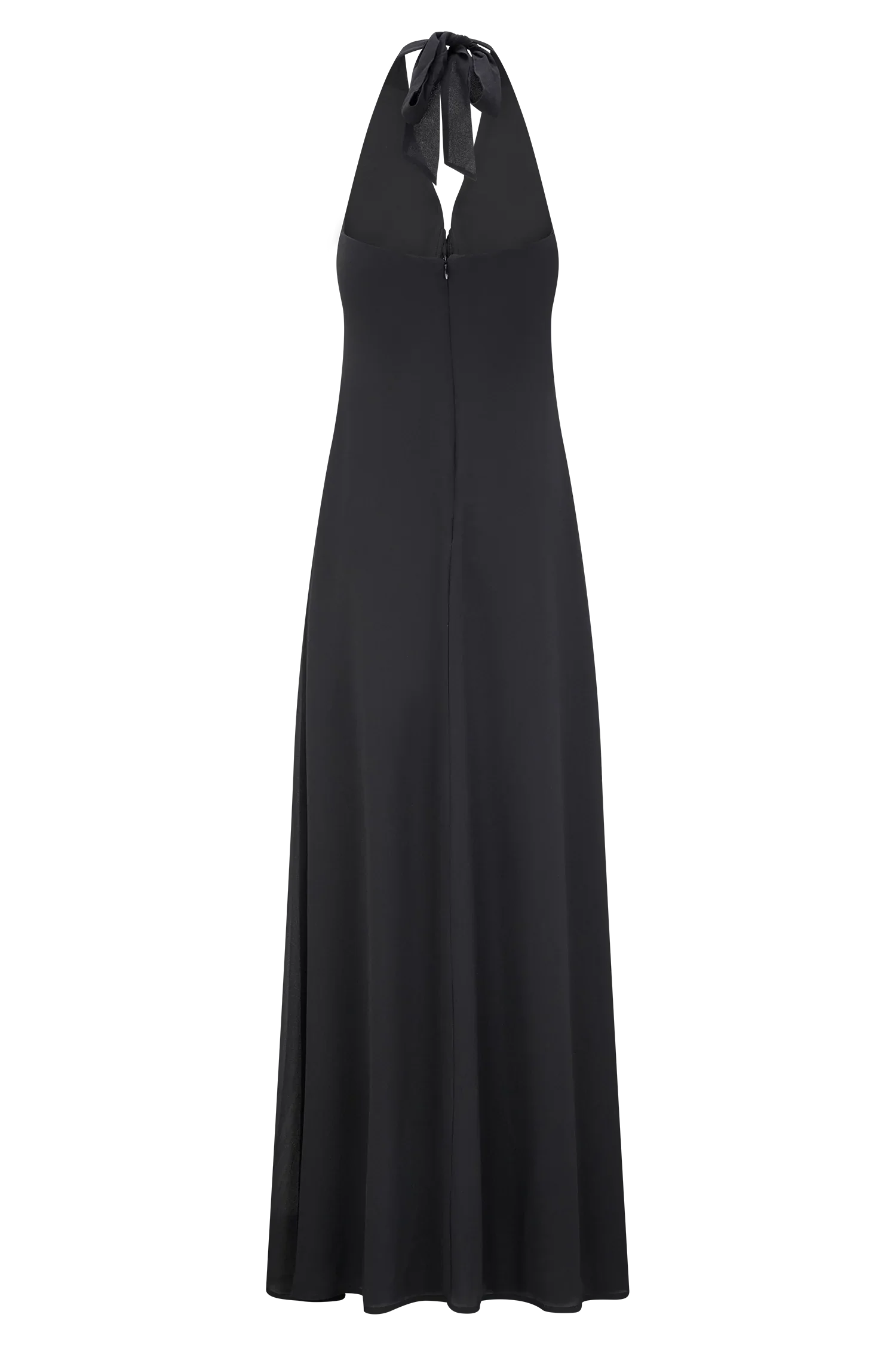 Malakhai Chiffon Halter Maxi Dress - Black