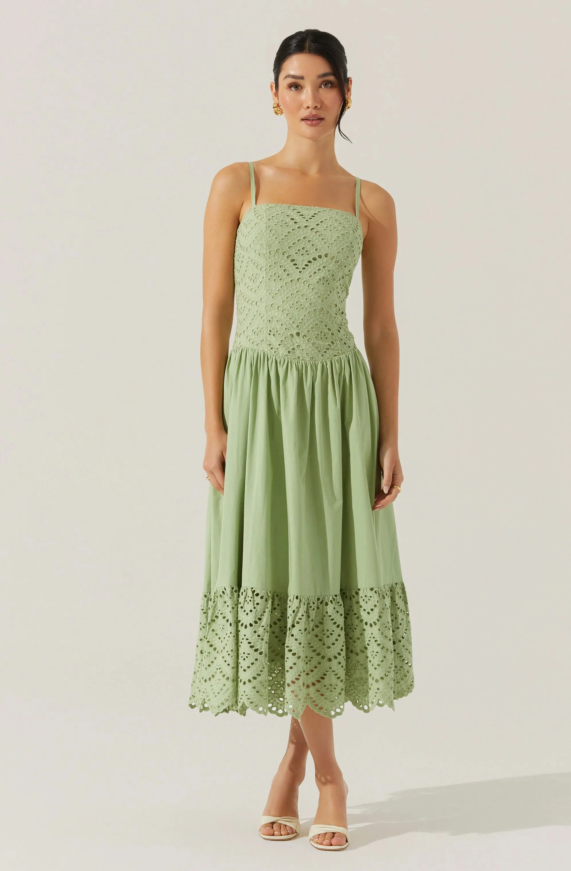 Nathalia Eyelet Midi Dress