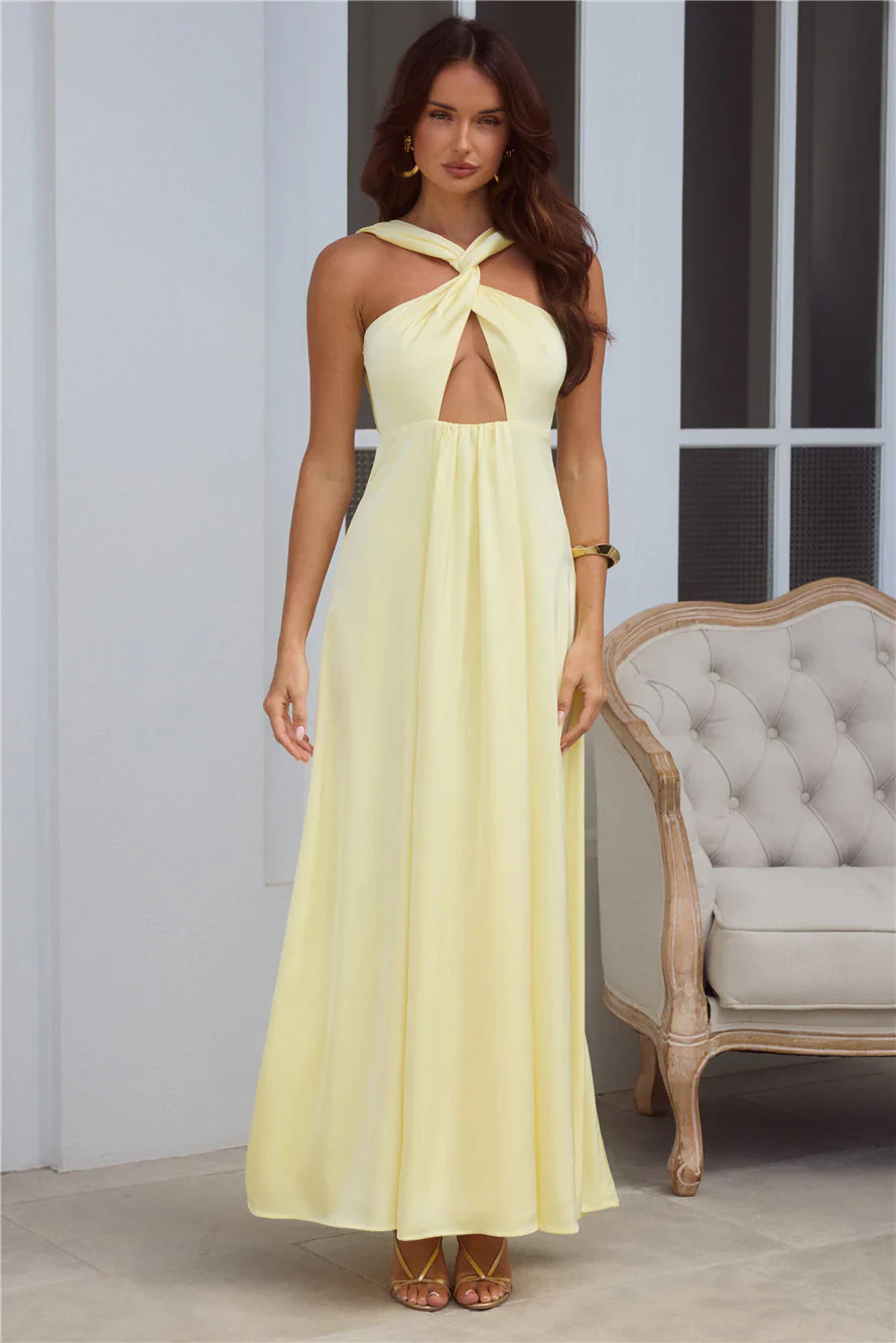 Lavish Lover Midi Dress Yellow
