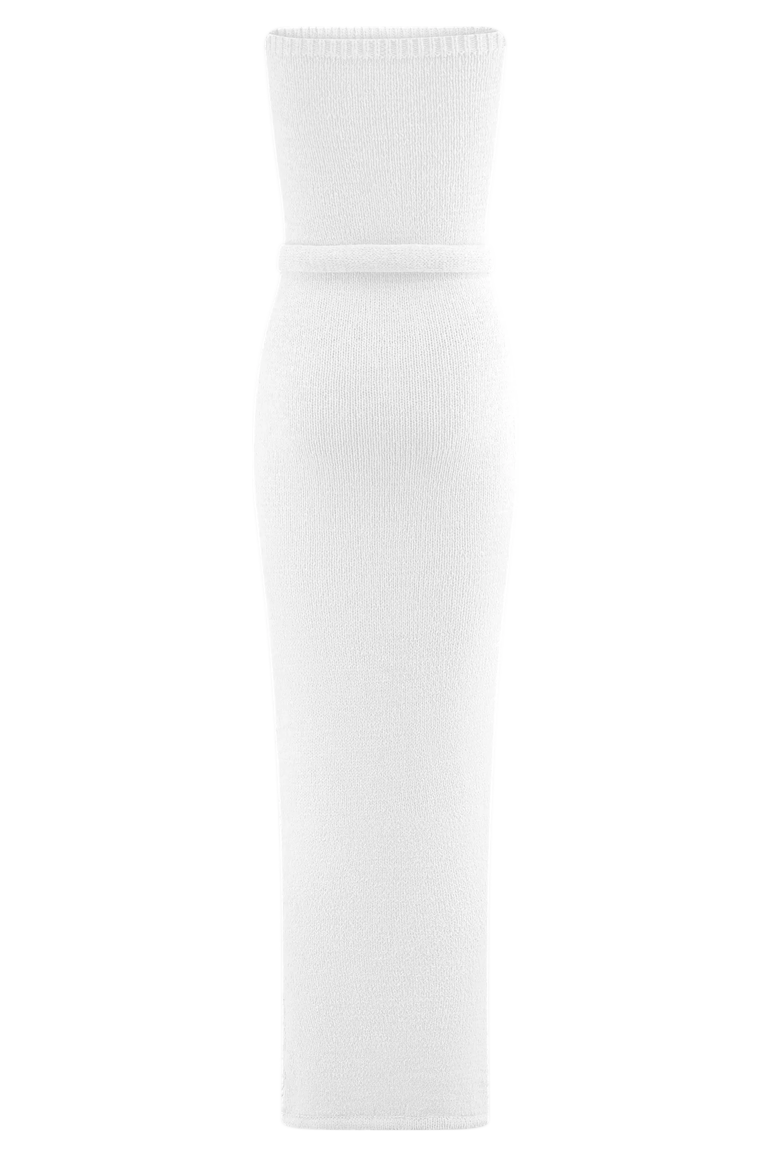 Andrea Strapless Knit Maxi Dress - White