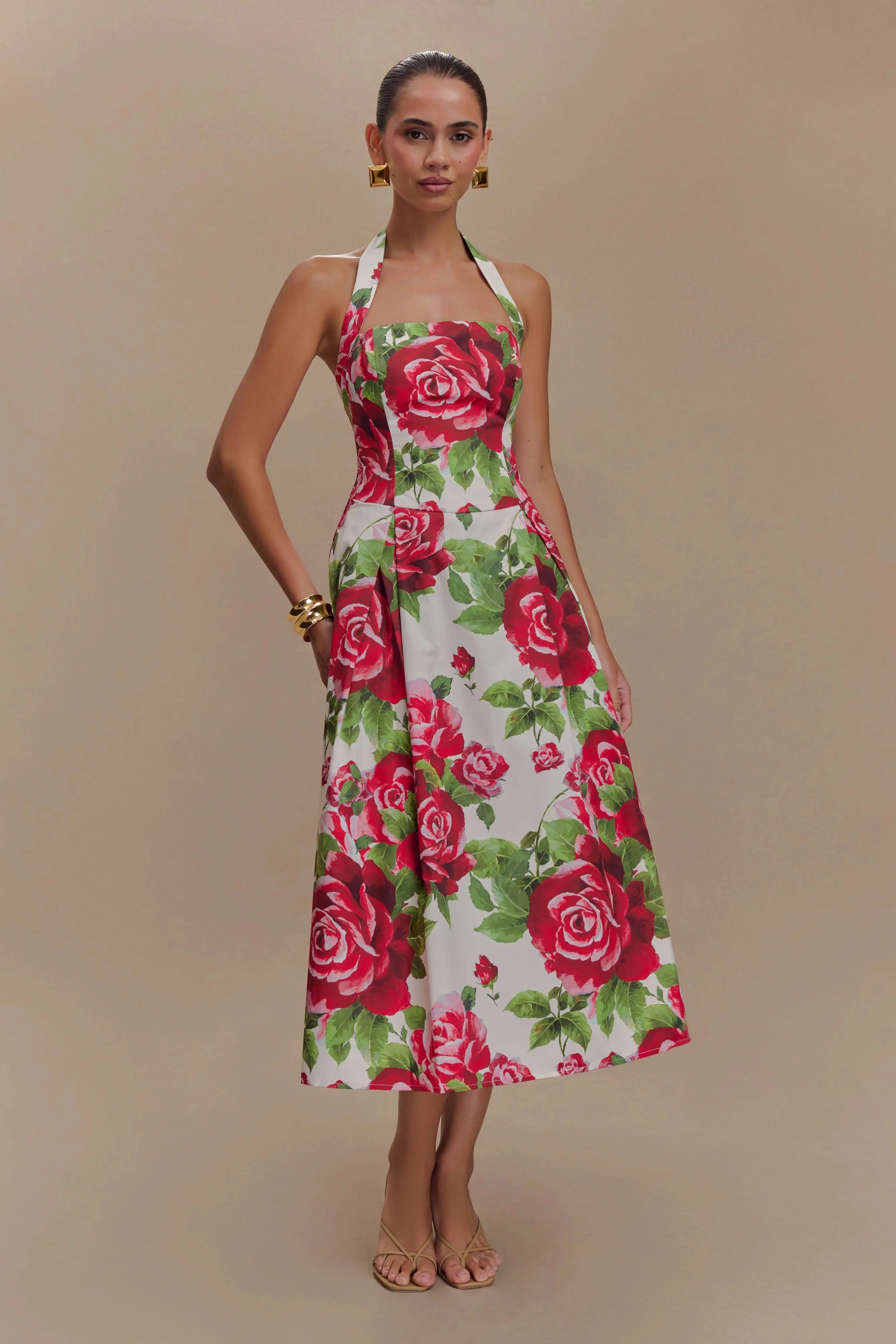 Juana Halter Midi Dress - Sonia Rose Print