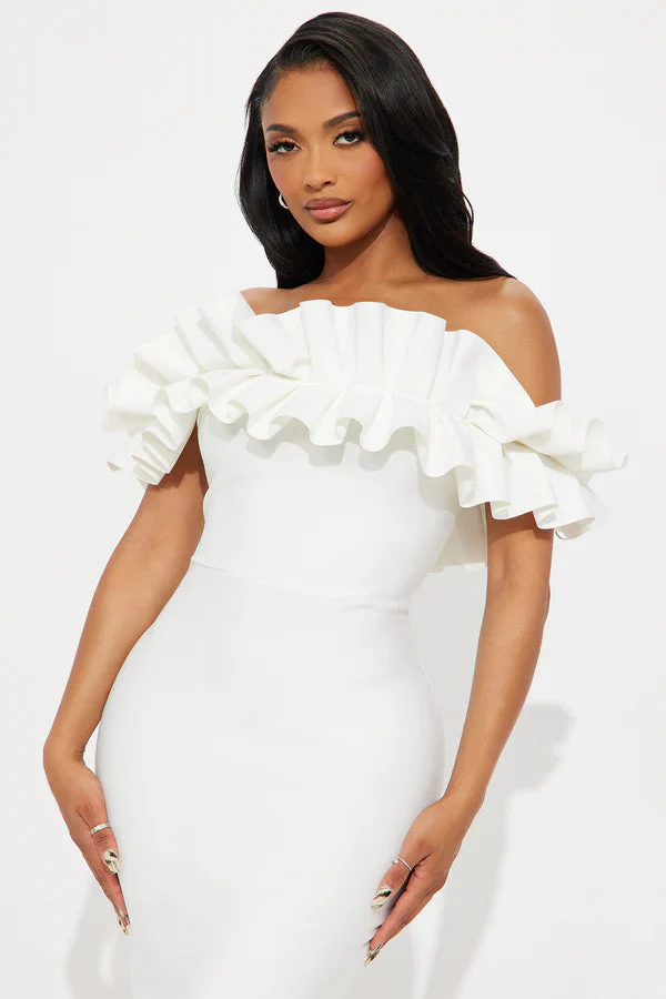 Statements Like This Midi Dress - White