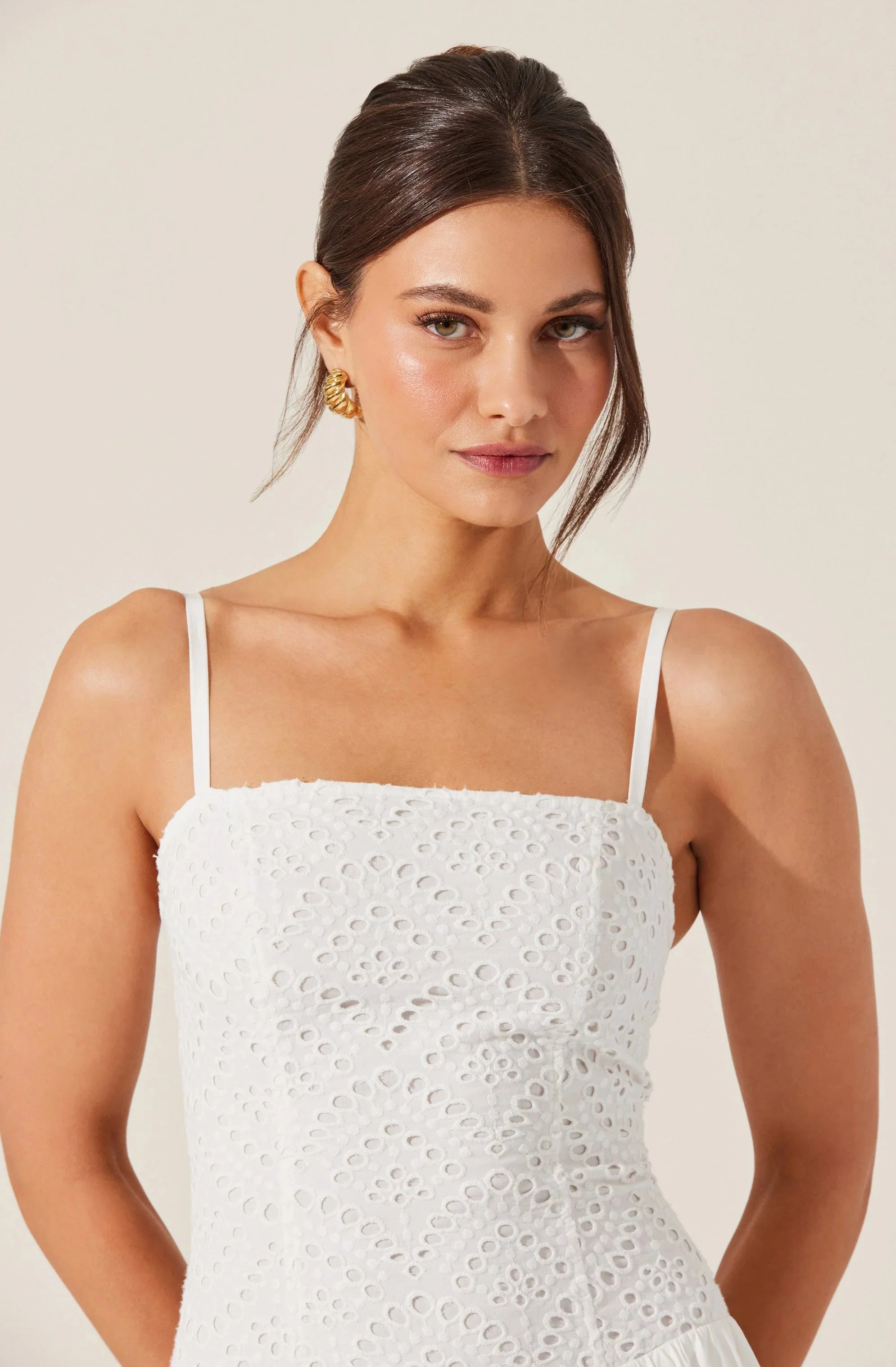 Nathalia Eyelet Midi Dress