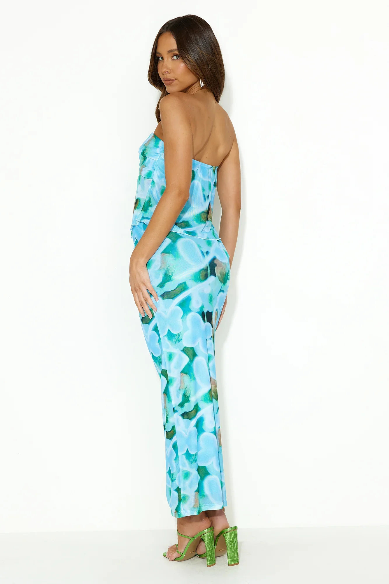 It's Always You Mesh Crop Top Blue