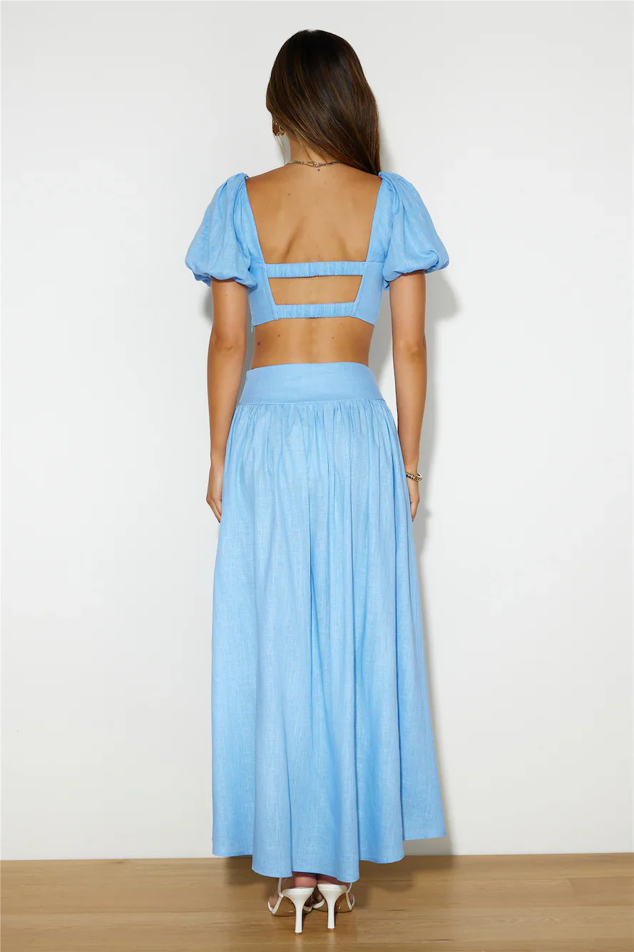 Her Vibe Maxi Skirt Blue