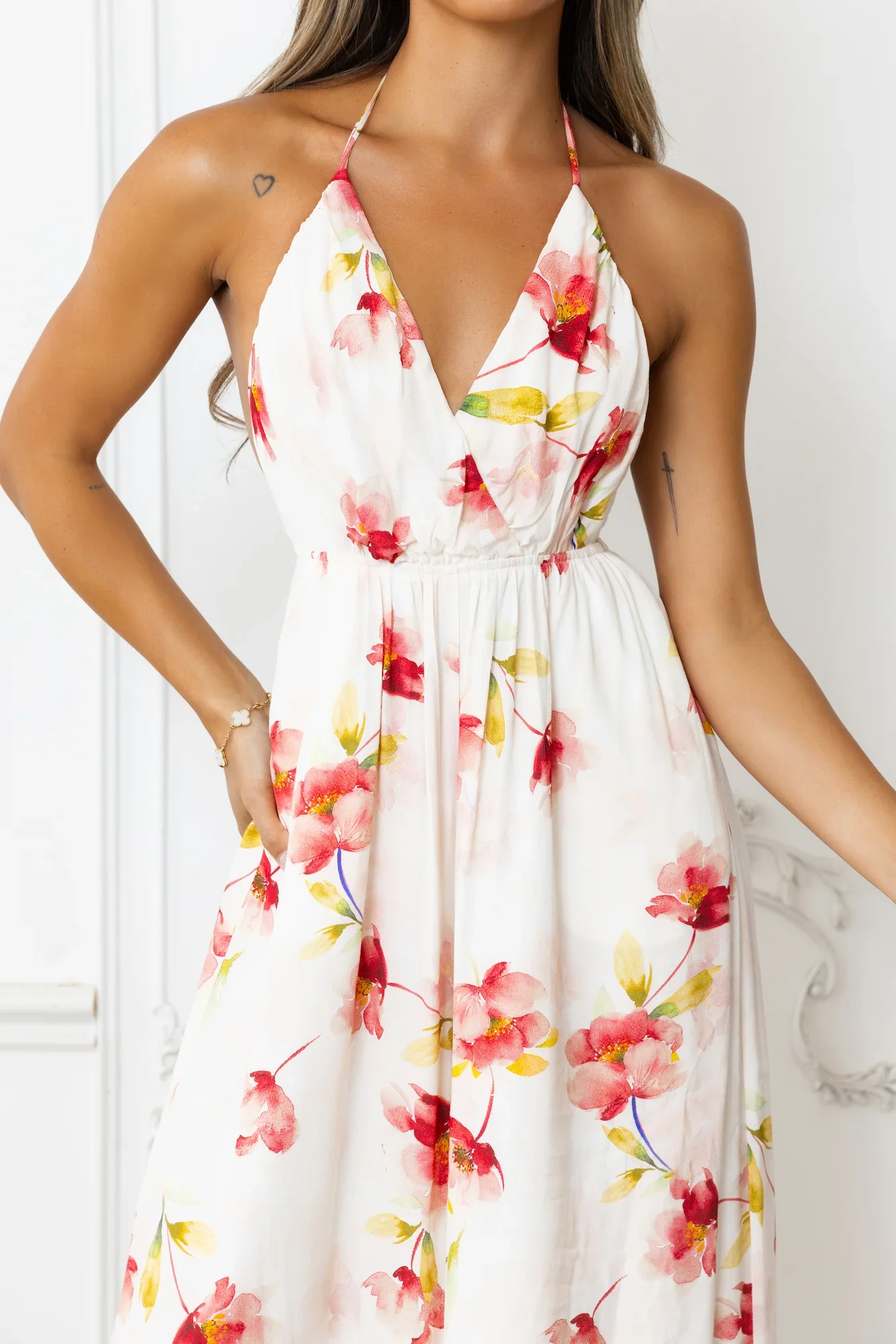 Lasting Impression Halter Jumpsuit White