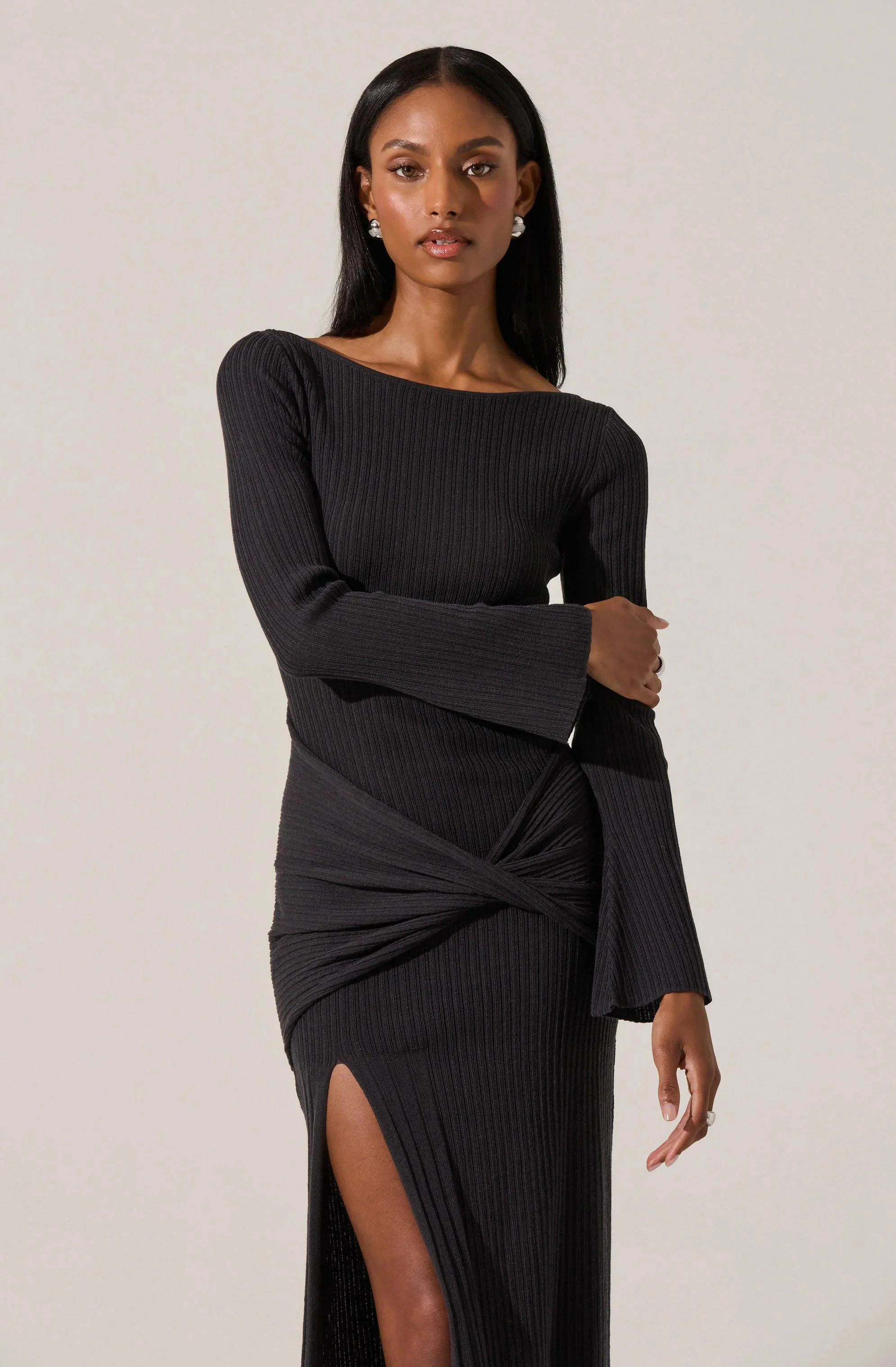 Arwyn Ribbed Layered Sweater Dress