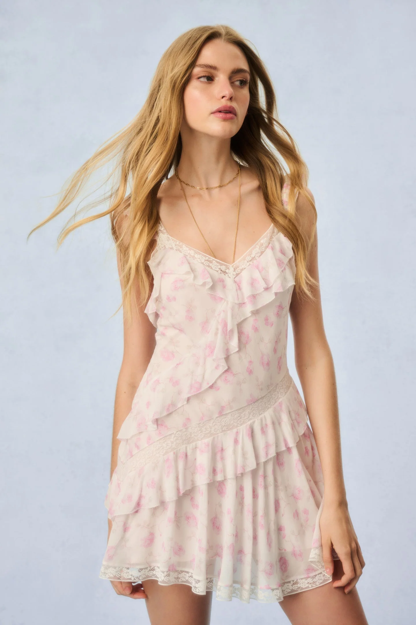 Serima Fragrance Print Mini Dress