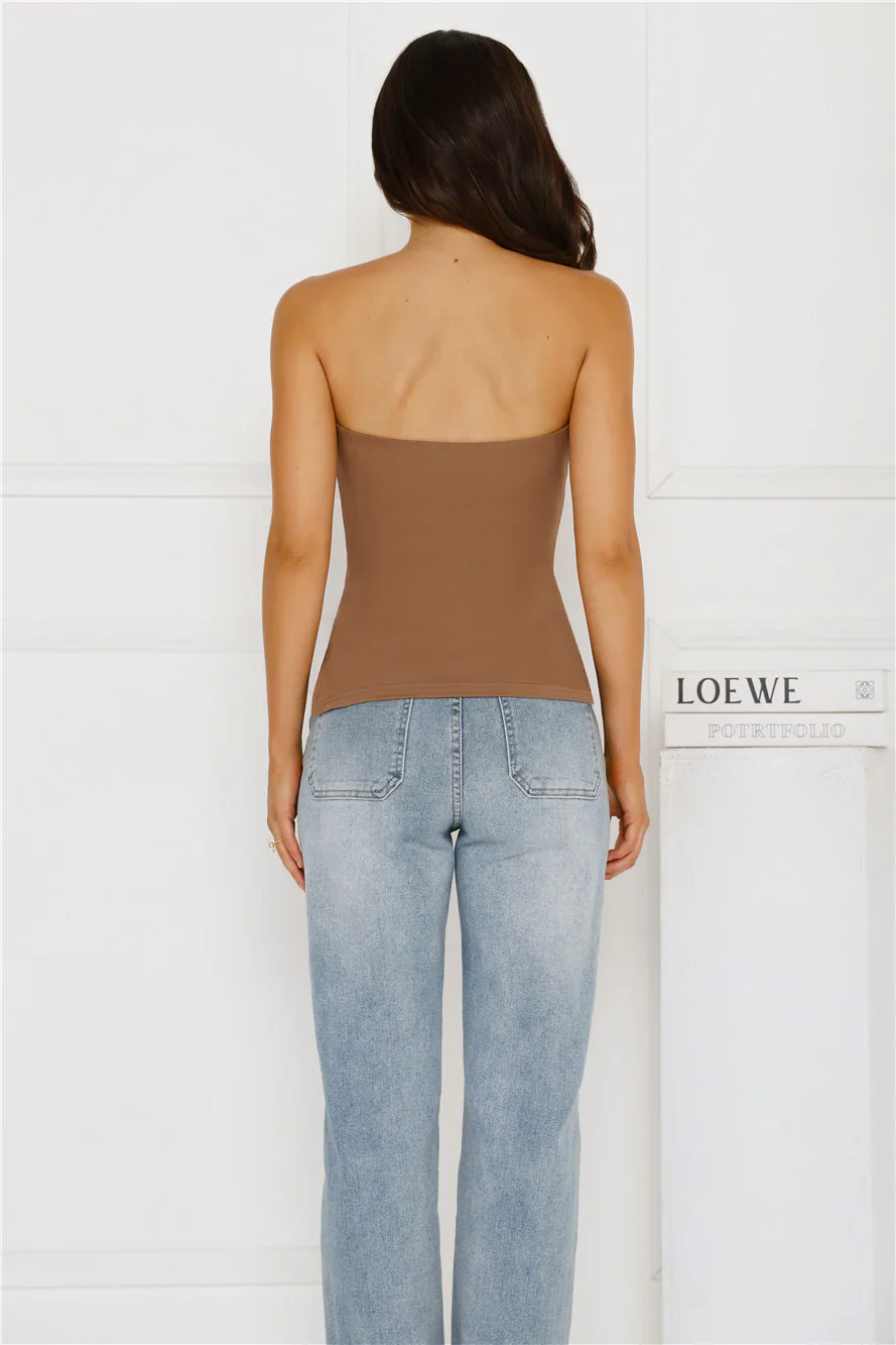 Island Heatwave Strapless Top Mocha