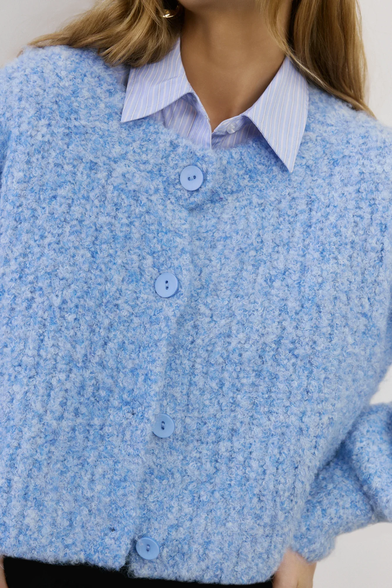 Ice Queen Knit Cardigan Blue