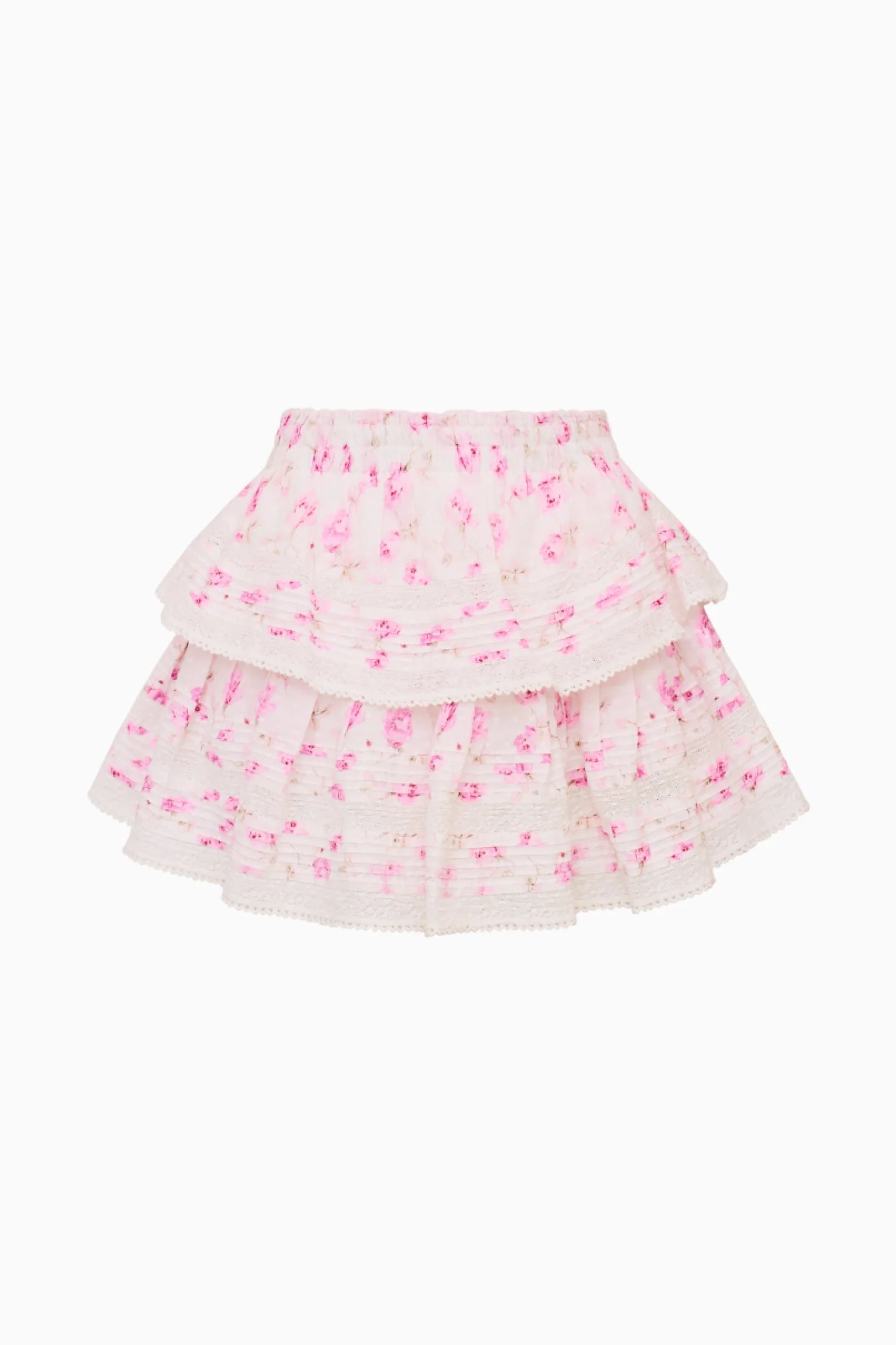 Ruffle Mini Fragrance Print Skirt
