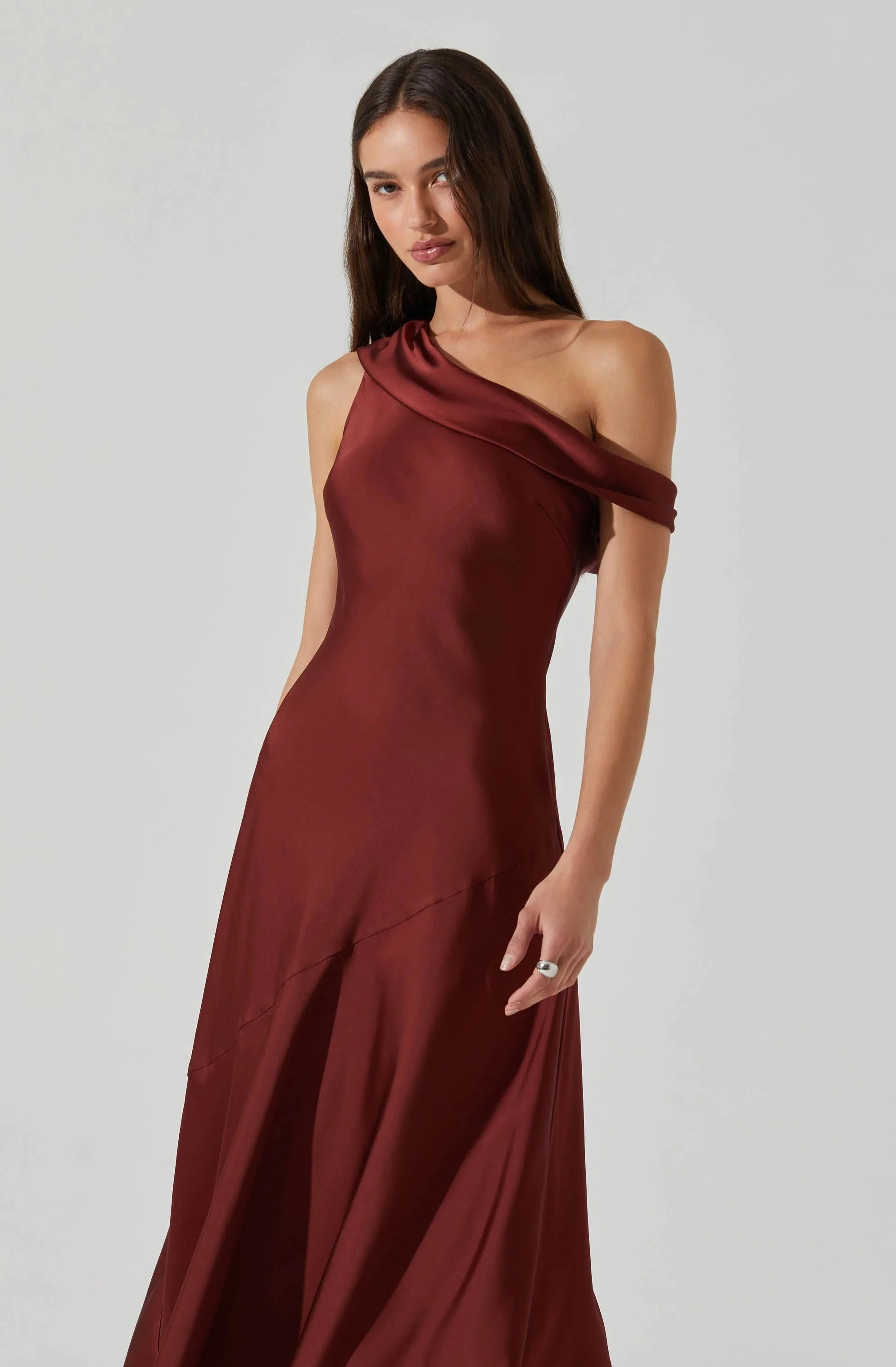 Orissa Satin Off Shoulder Dress