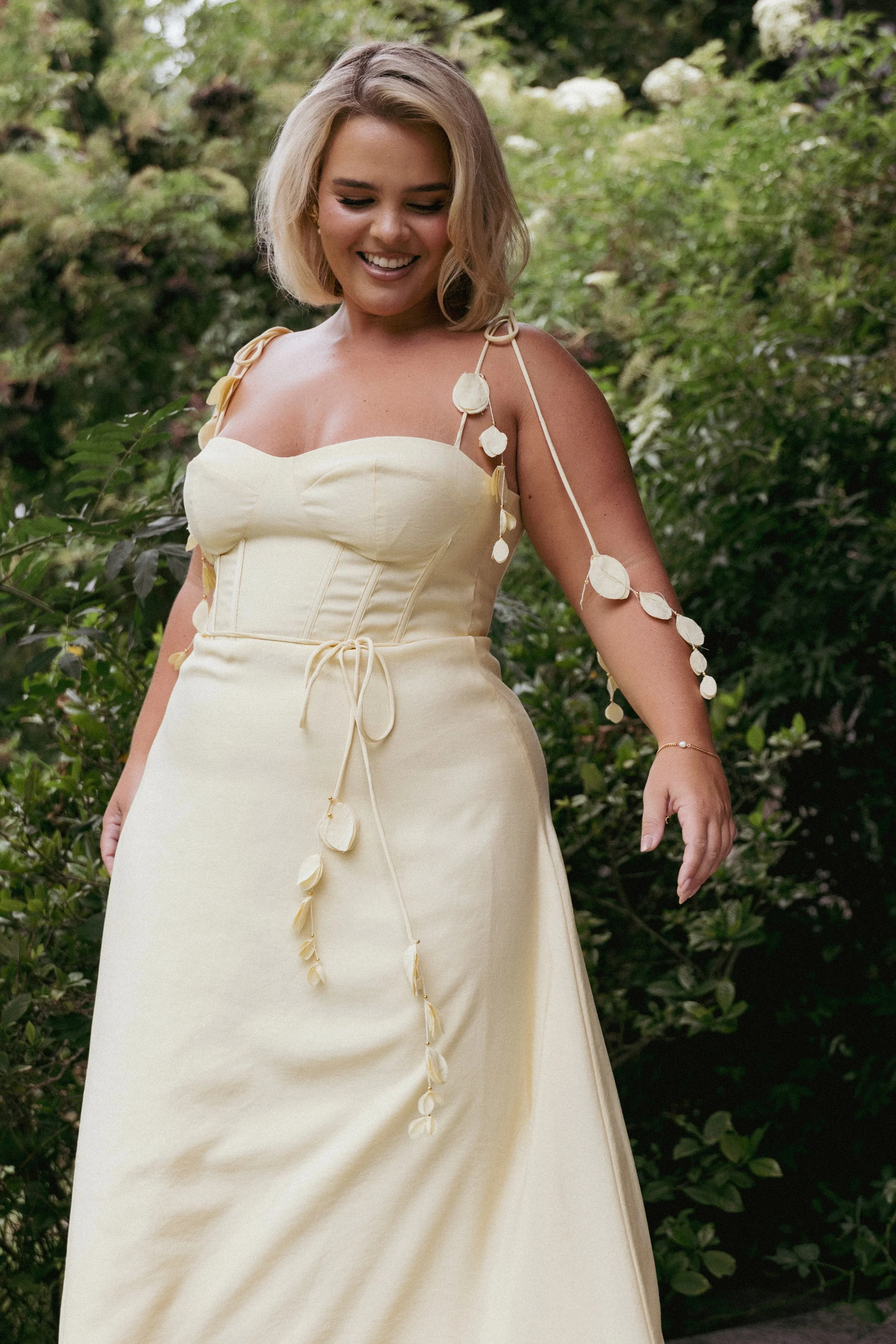 Della Midi Dress - Yellow