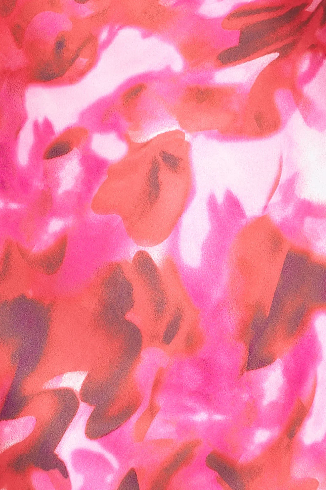 Ink Paint Halter Satin Maxi Dress Pink