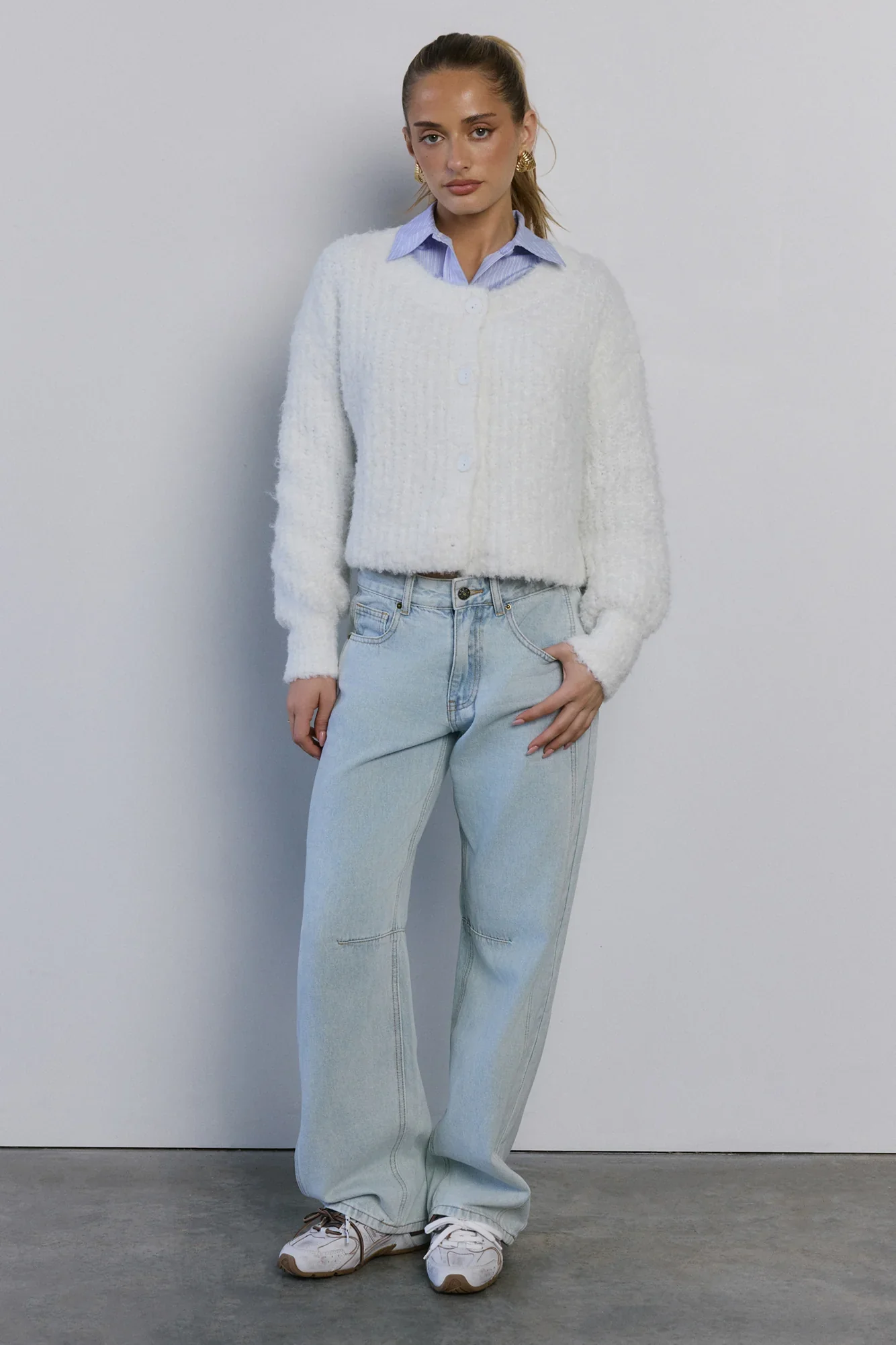 Ice Queen Knit Cardigan White