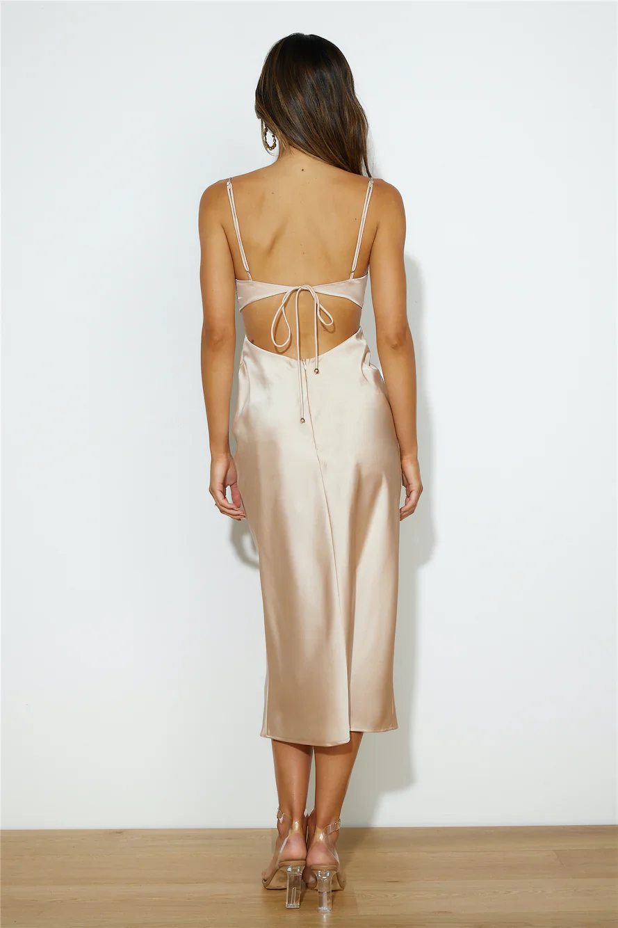 Hi Gorg Midi Dress Champagne