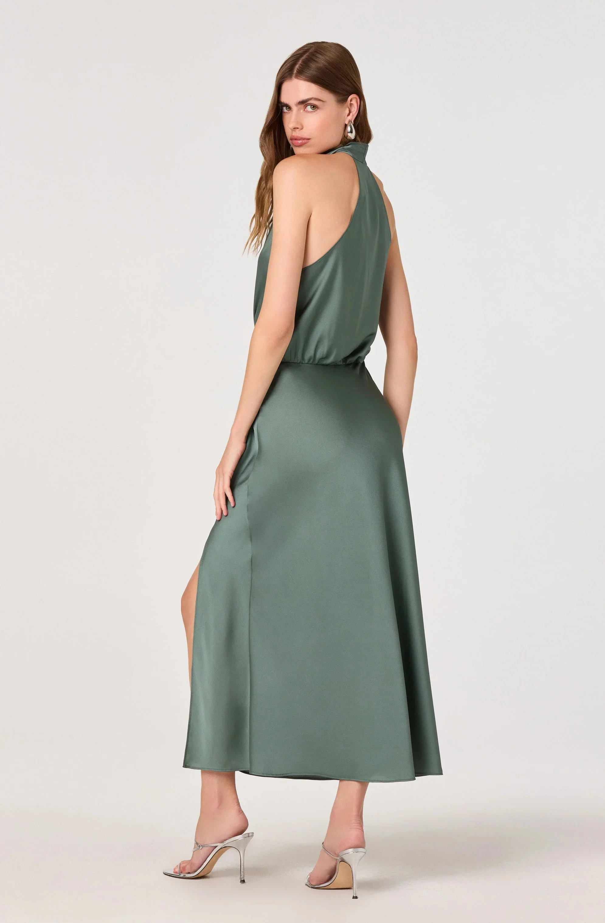 Jelyn Satin Midi Dress