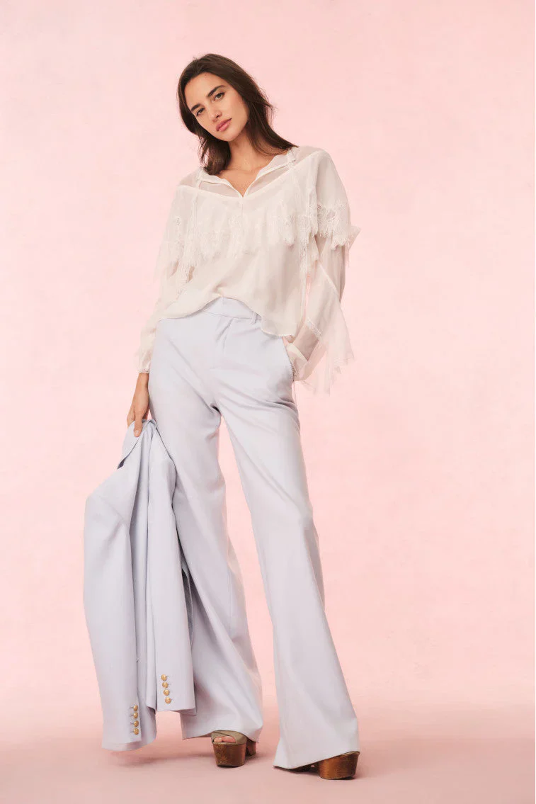 Samuela Wool-Blend Wide-Leg Trouser