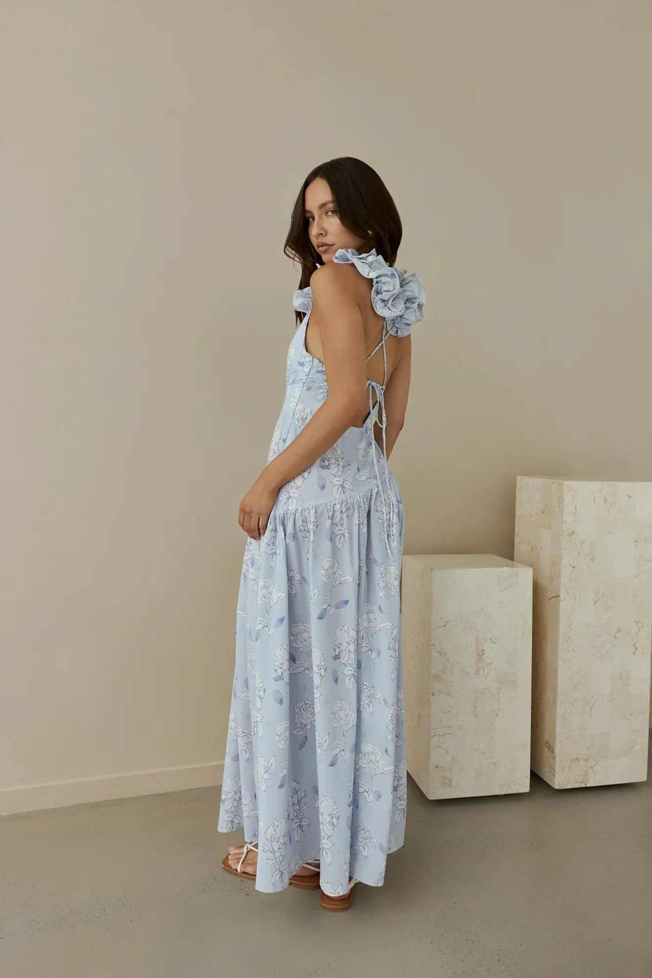 Pretty Smile Maxi Dress Blue