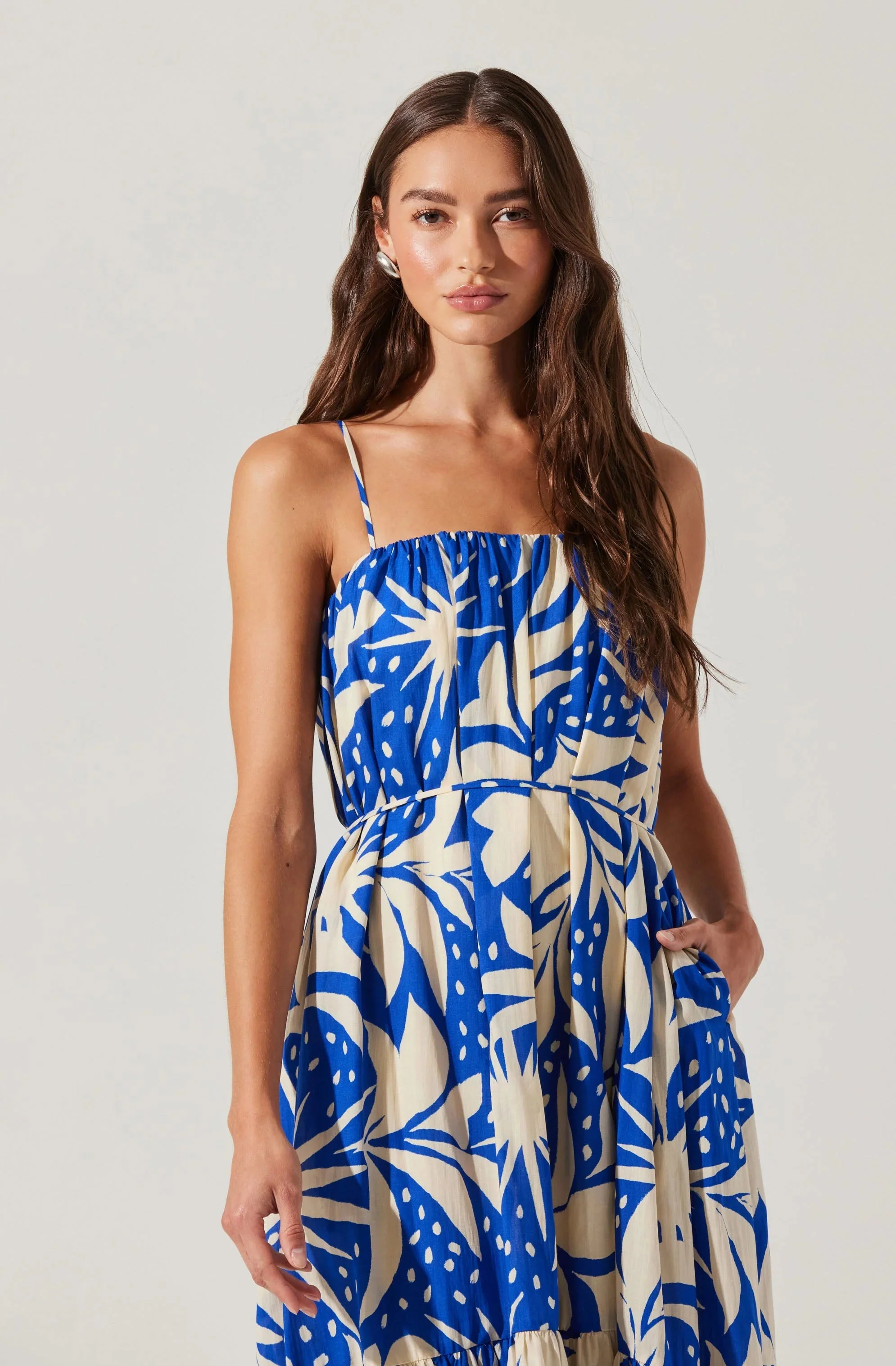 Sarina Linen-Blend Maxi Dress