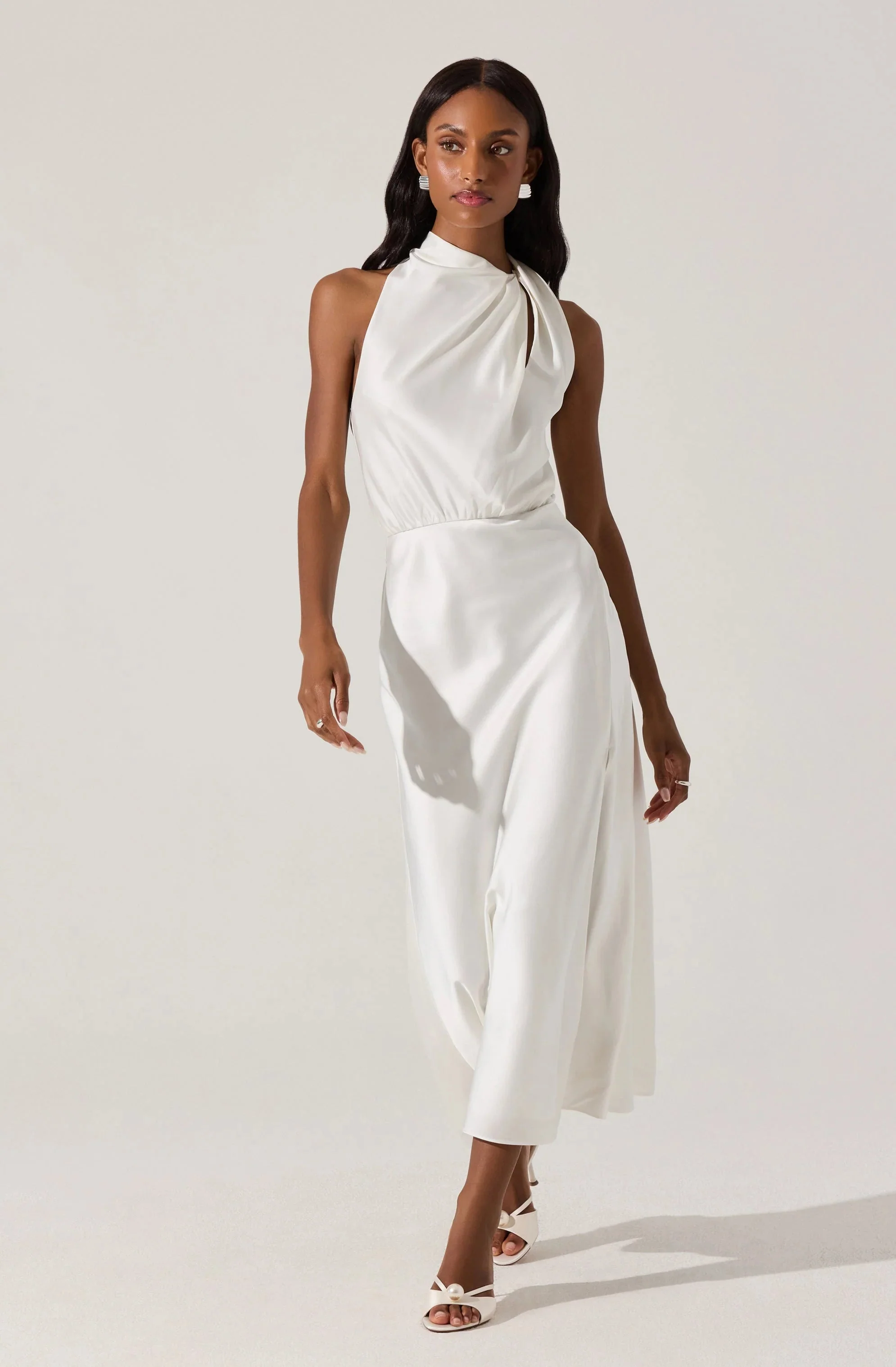 Jelyn Satin Midi Dress