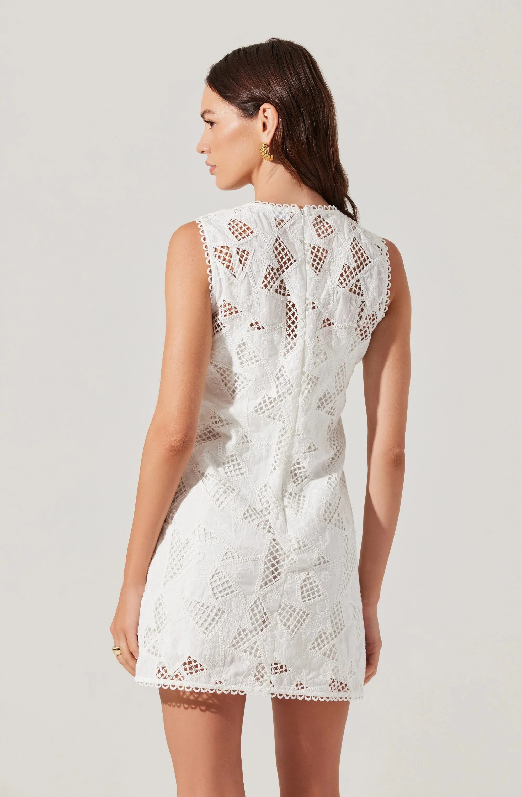 Madge Crochet Lace Mini Dress