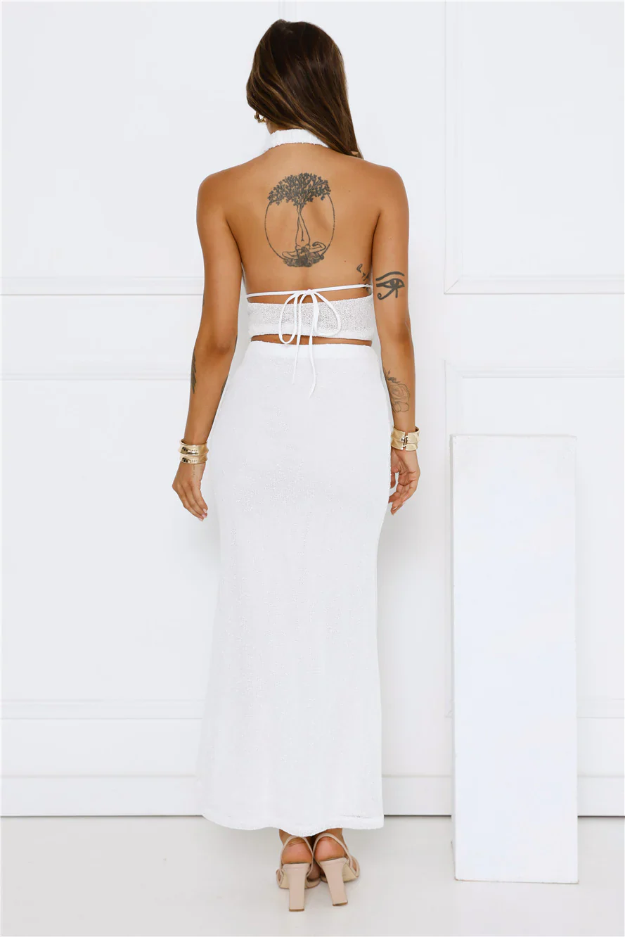 Inspo Maxi Skirt White