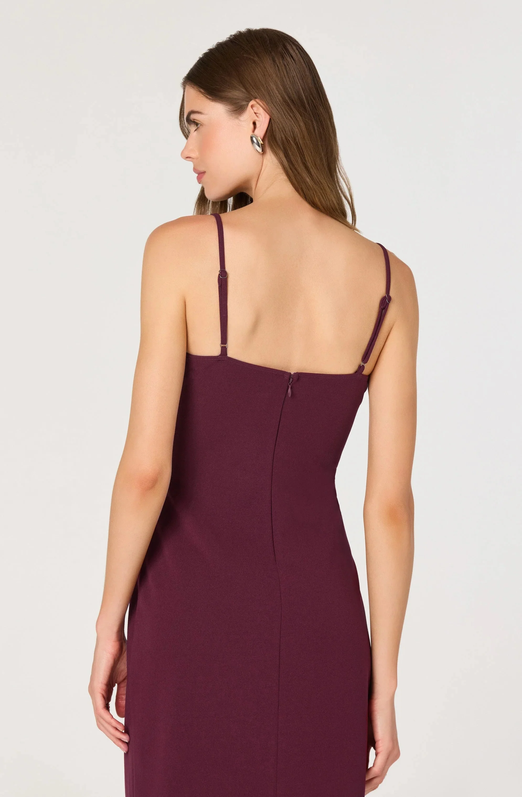 Bow Strap Bustier Midi Dress
