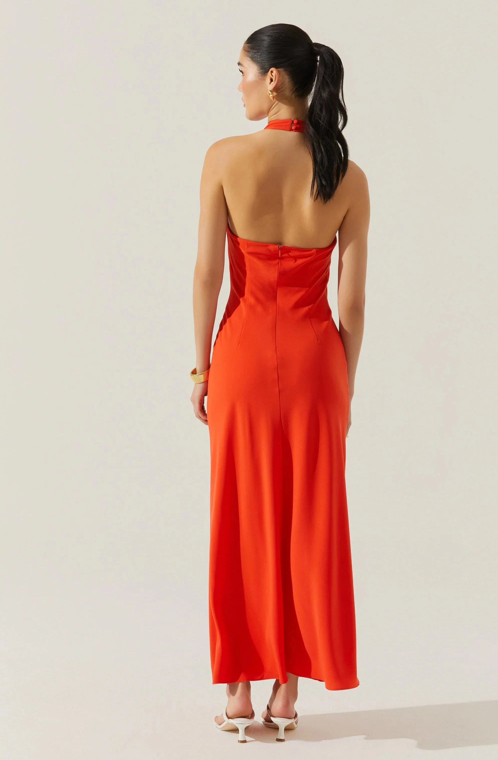 Dalisay Cowl Neck Halter Dress