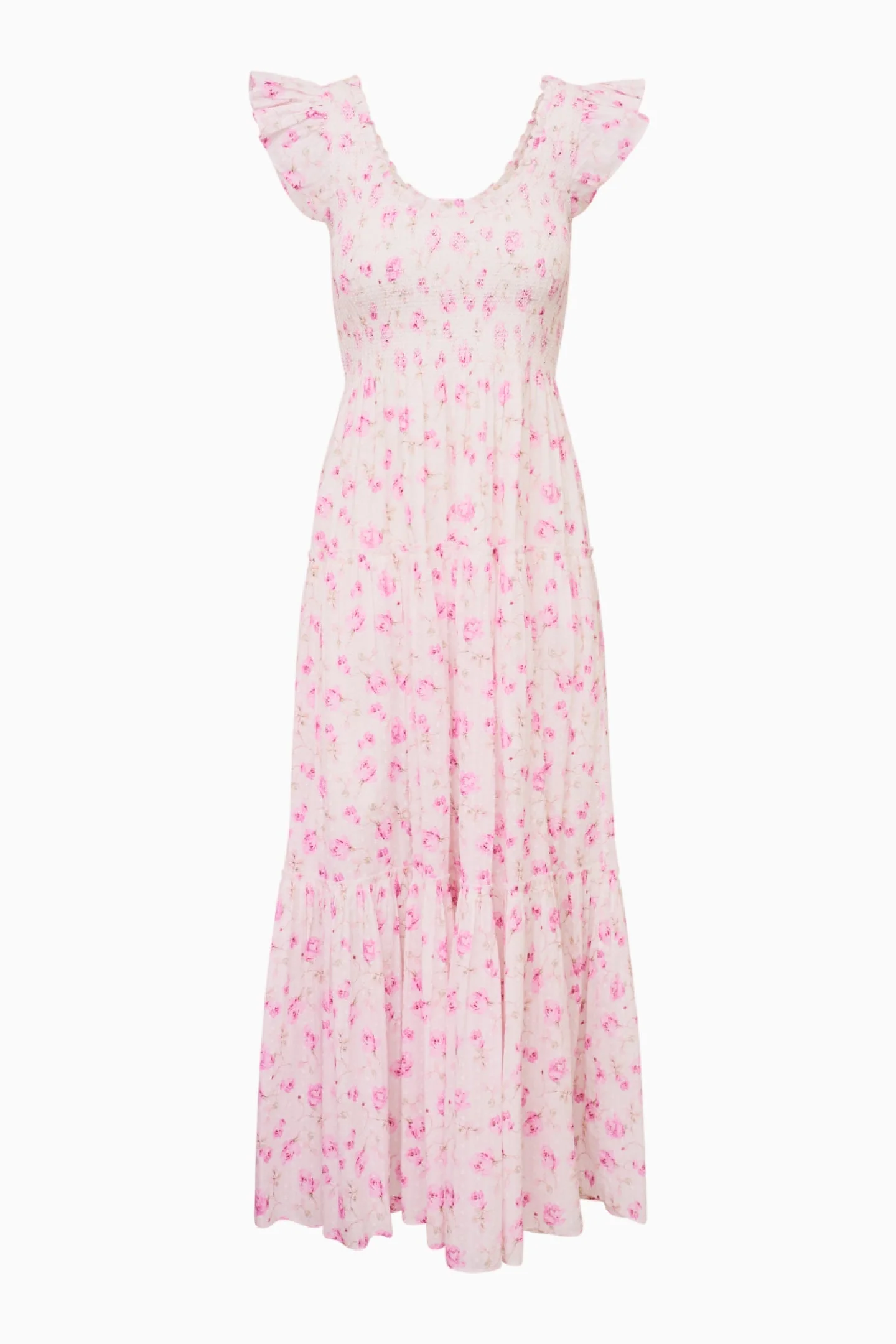 Chessie Fragrance Print Cotton Maxi Dress