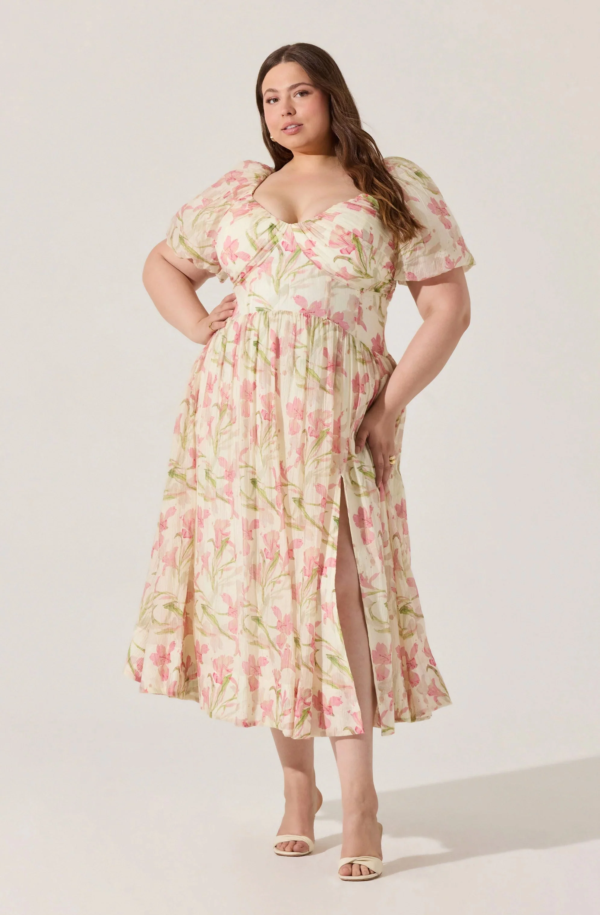 Sasilia Floral Puff Sleeve Dress