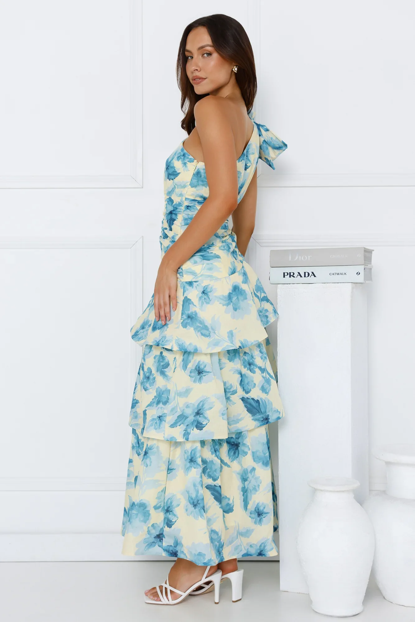 Illuminating Life One Shoulder Maxi Dress Yellow