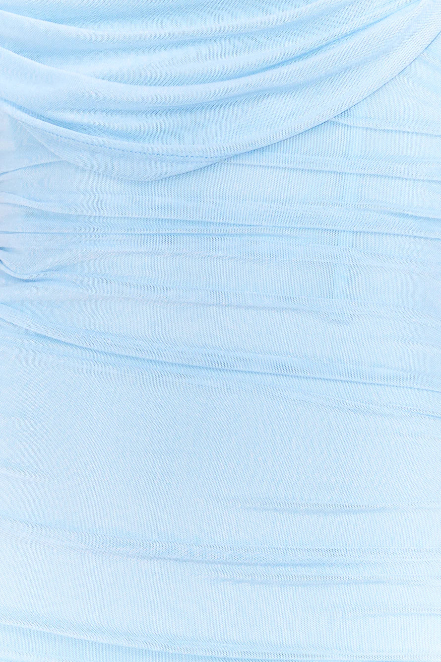 It's Love Mesh Maxi Dress Blue