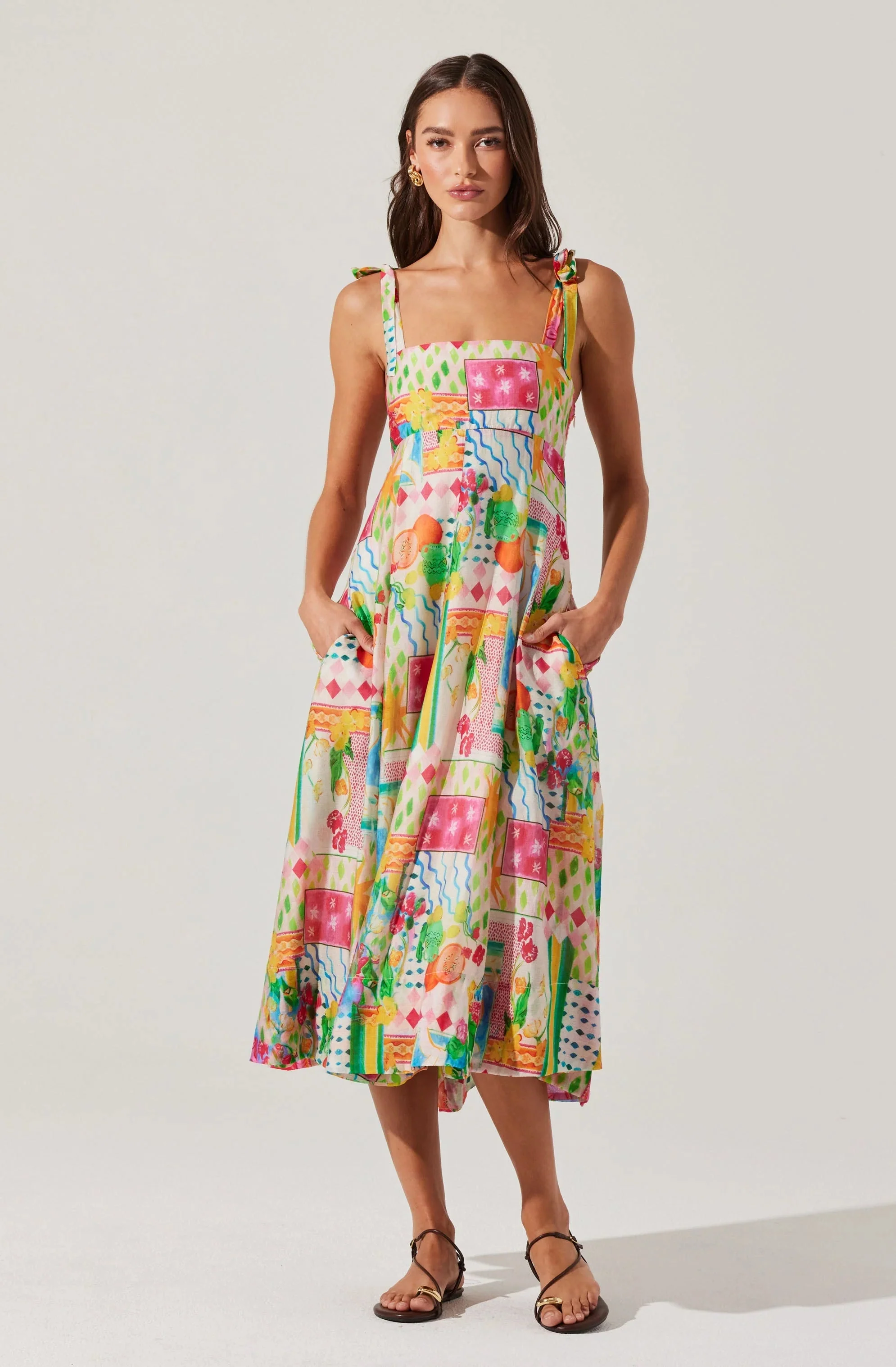 Shiann Print Midi Dress