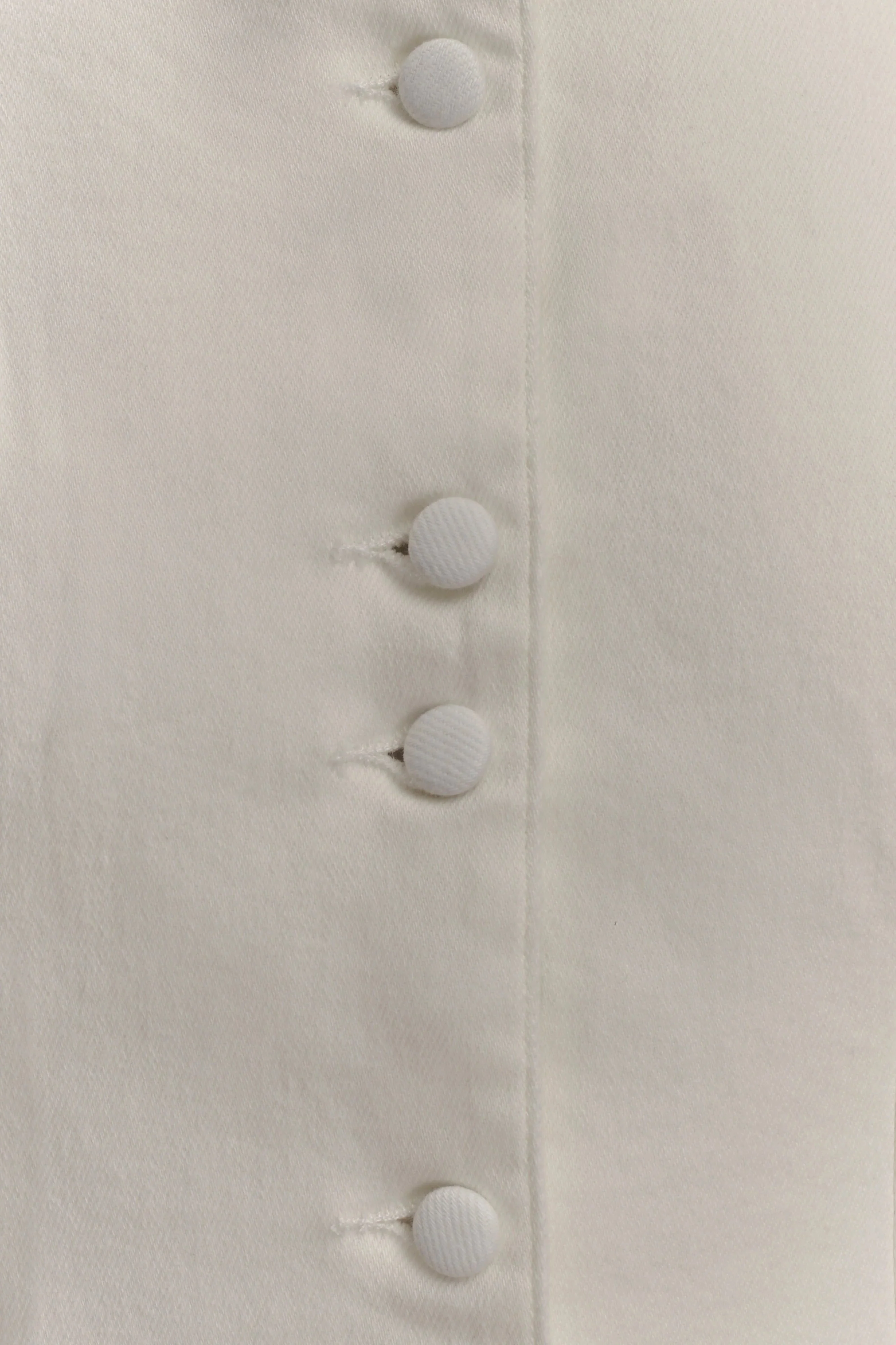 Reyna Denim Midi Dress - White