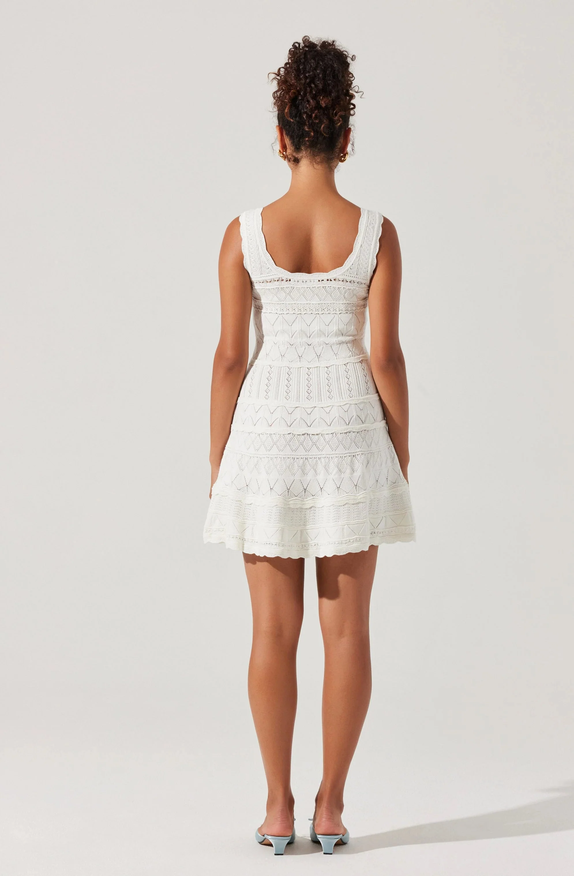 Shereena Pointelle Sweater Mini Dress