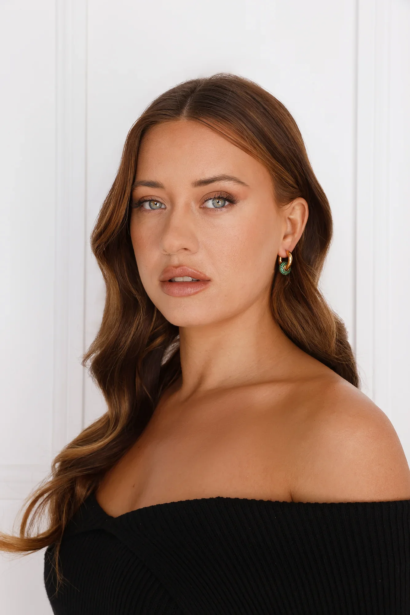 Iconic Babe Earrings Gold Green