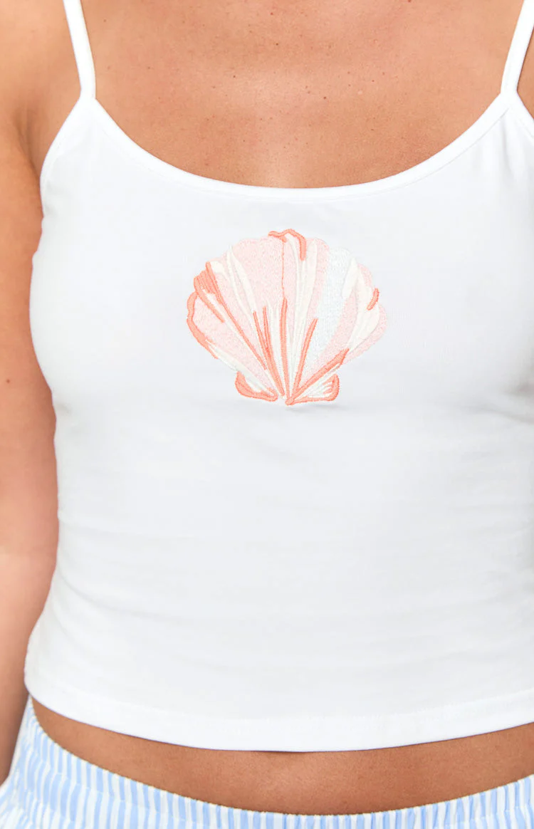 Scottie White Shell Singlet