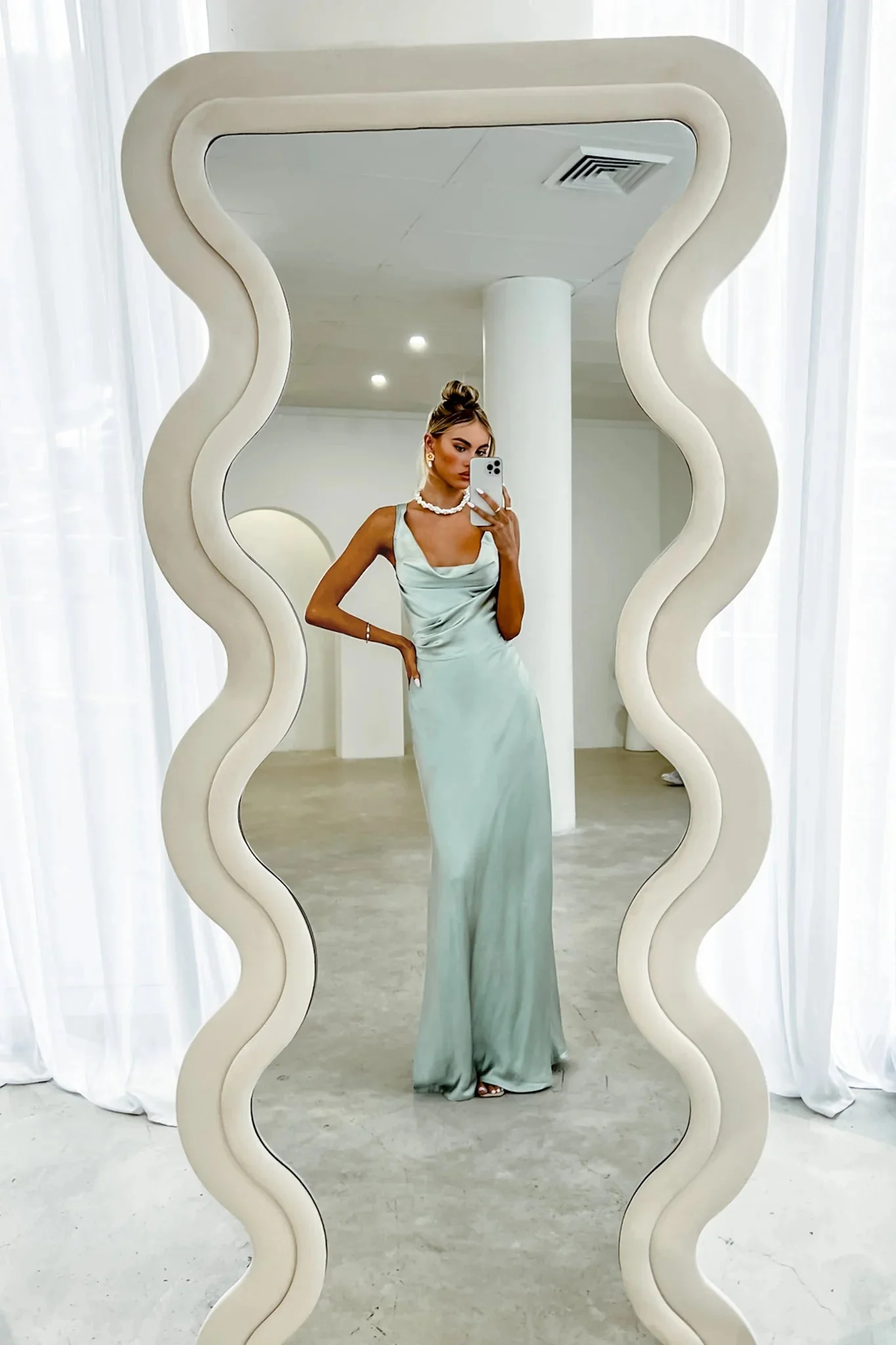 Sitara Tied Back Maxi Dress Sage