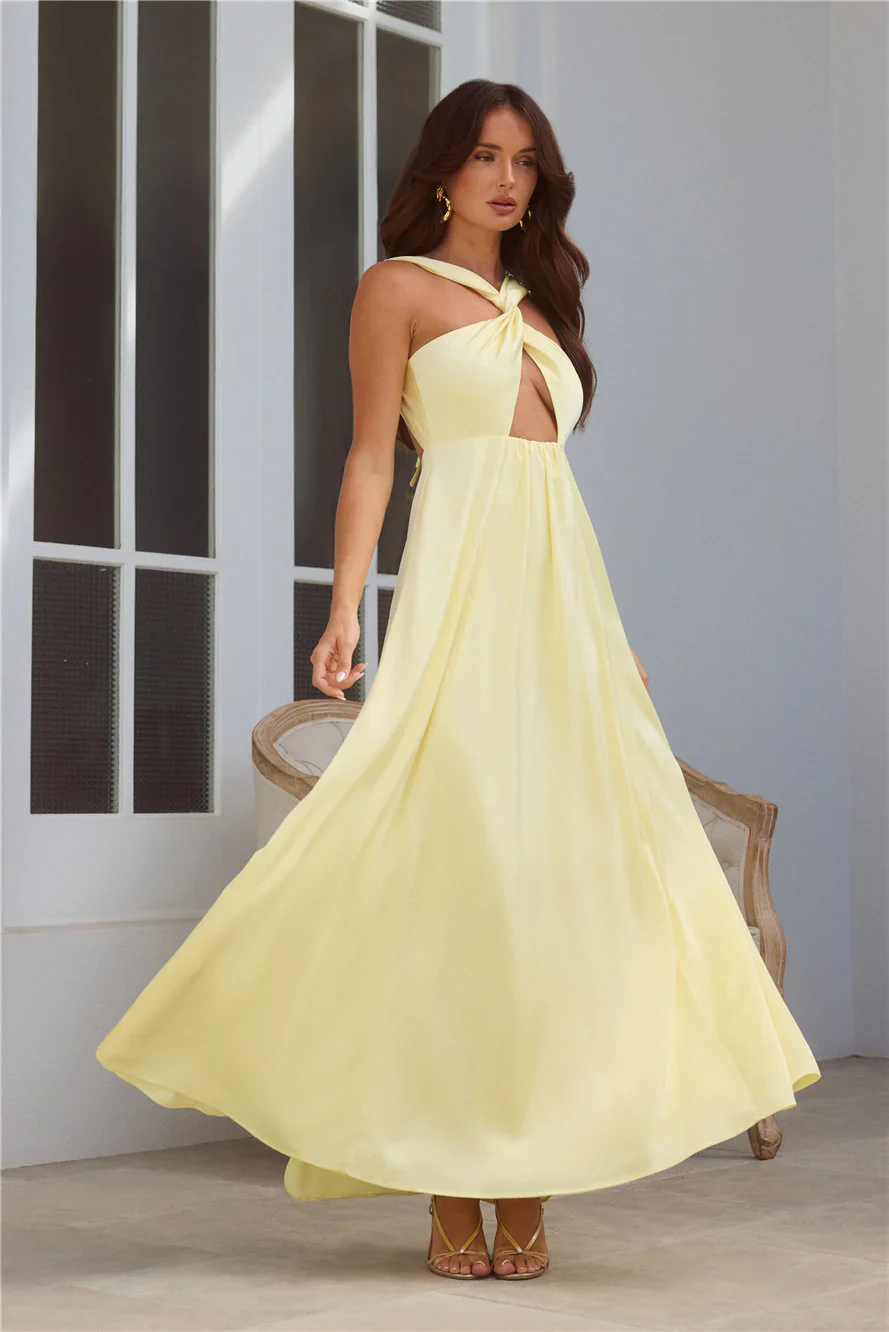 Lavish Lover Midi Dress Yellow