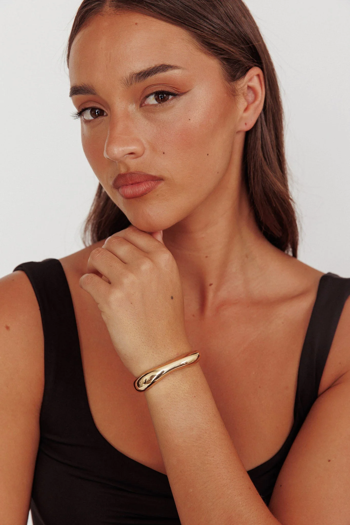 Jamaica Curvilinear Cuff Gold